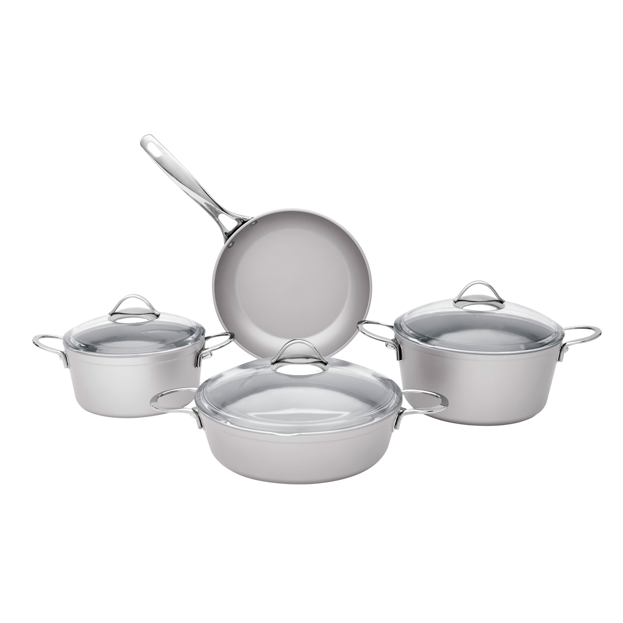 resm Pierre Cardin Vilma Gri 7 Parça Tencere Seti