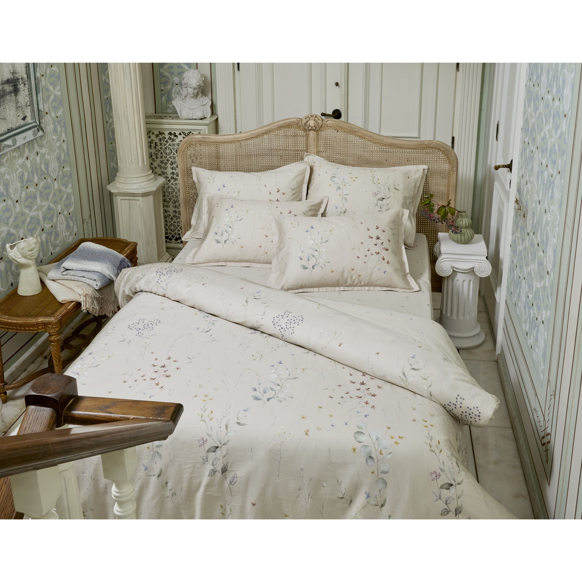 resm Linens Allday Owen Pamuk Saten Nevresim Takımı Çift Kişilik Bej