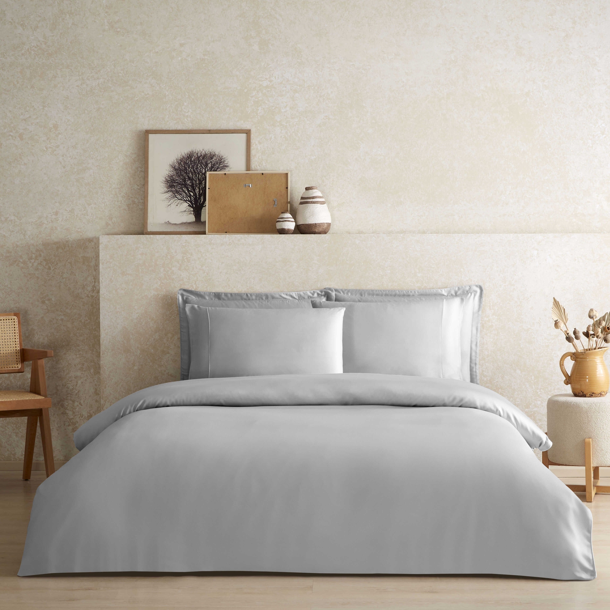 resm Linens X TENCEL™ Lyocell King Nevresim Kılıfı Gri