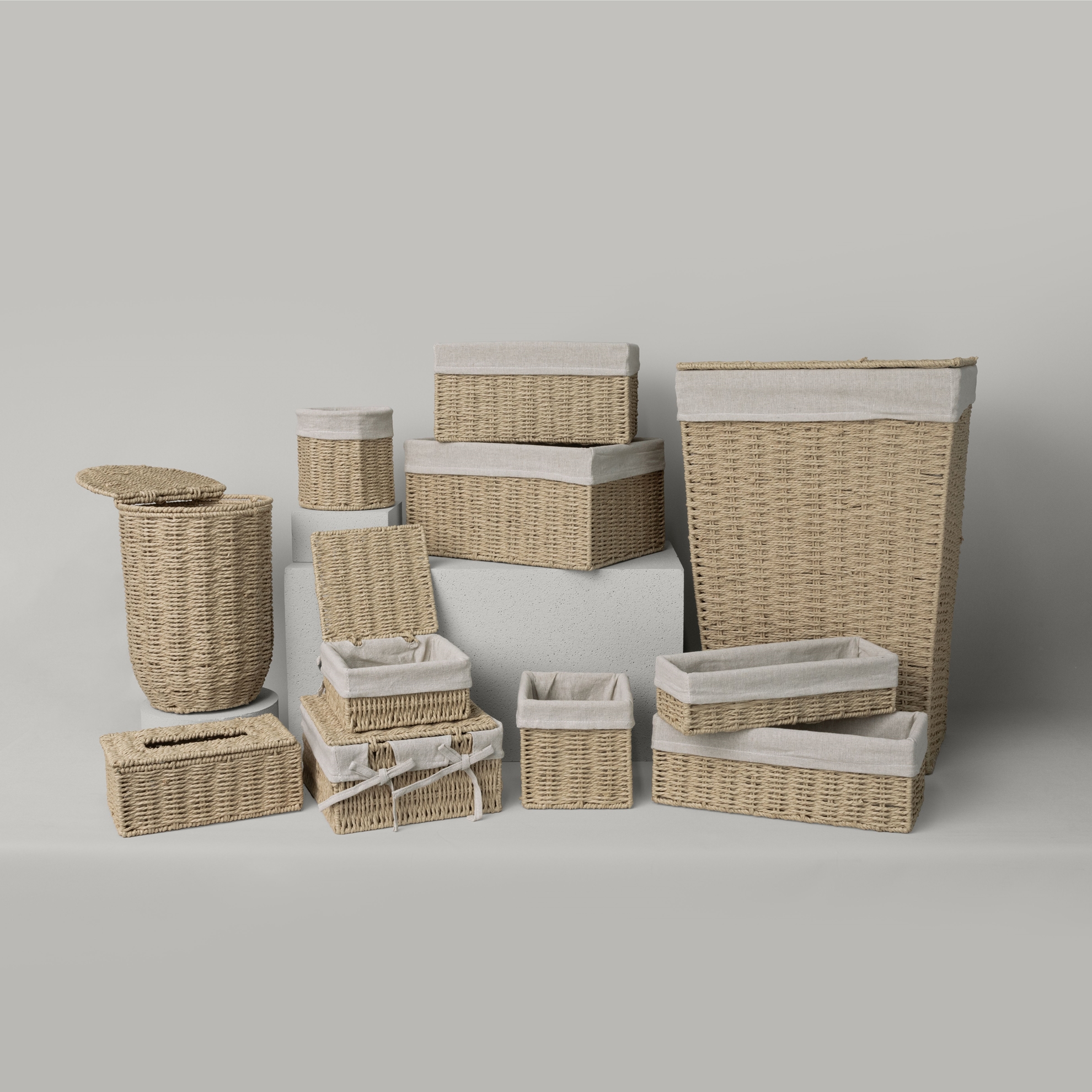 resm Linens Carry 40X30X60 cm Çamaşır Sepeti Naturel