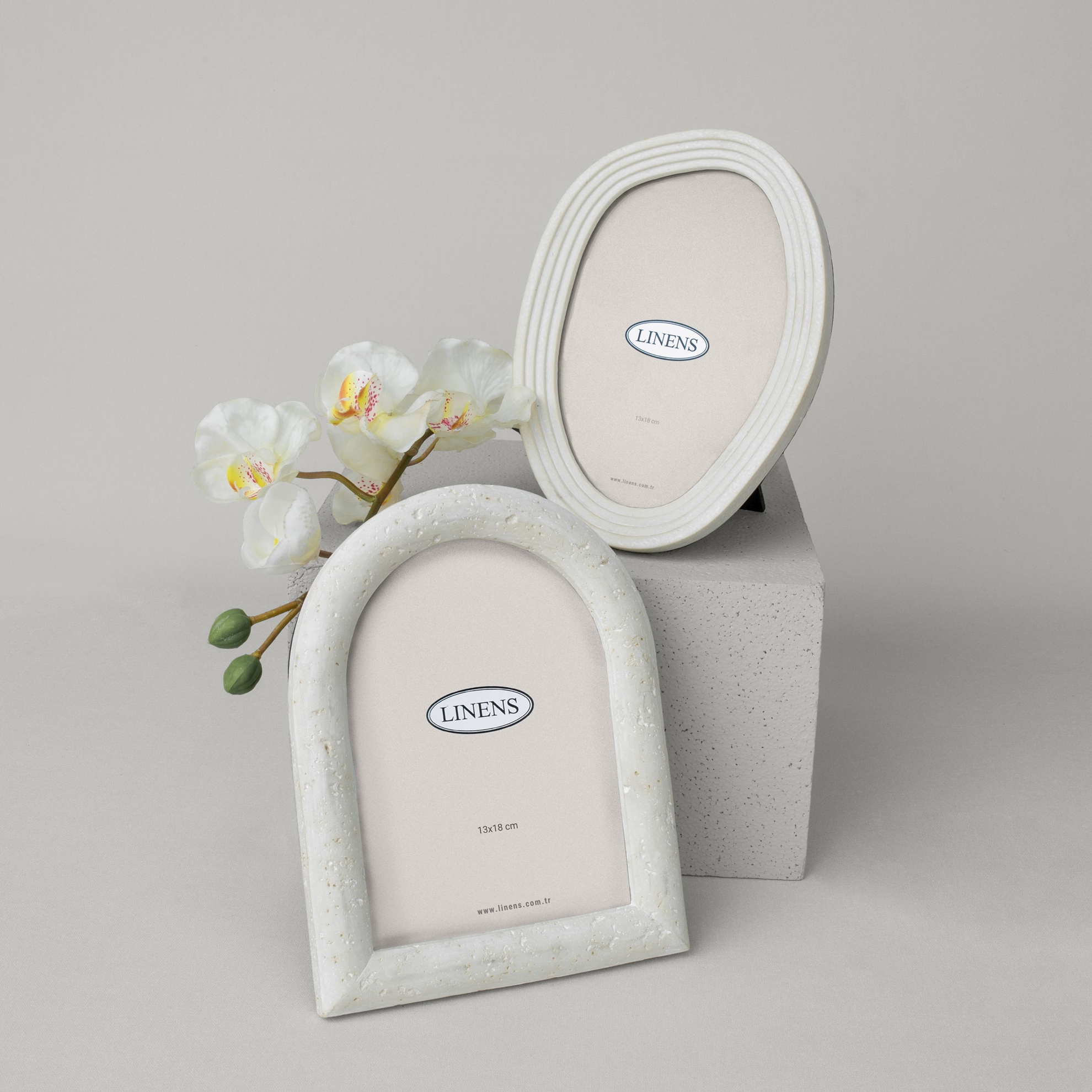 resm Linens Larin 13x18 cm Çerçeve Amorf Gri