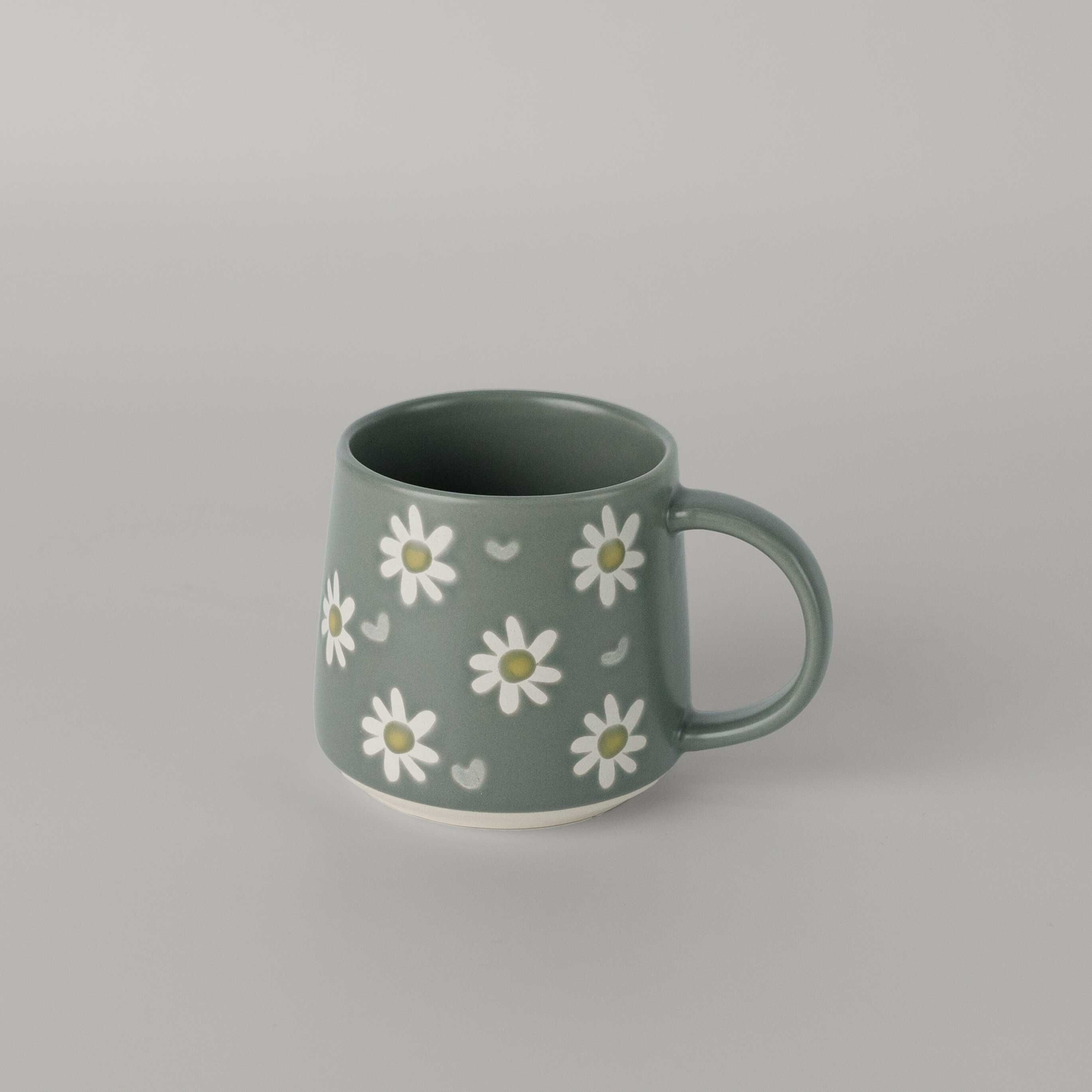 resm Linens Daisy Seramik 400 ml Kupa Yeşil