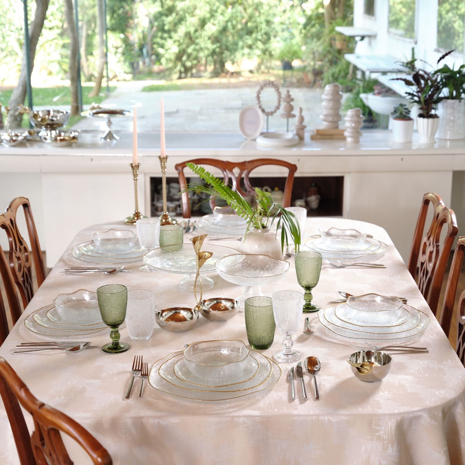 resm Linens Armina Paslanmaz Çelik 28 cm Şamdan Gold