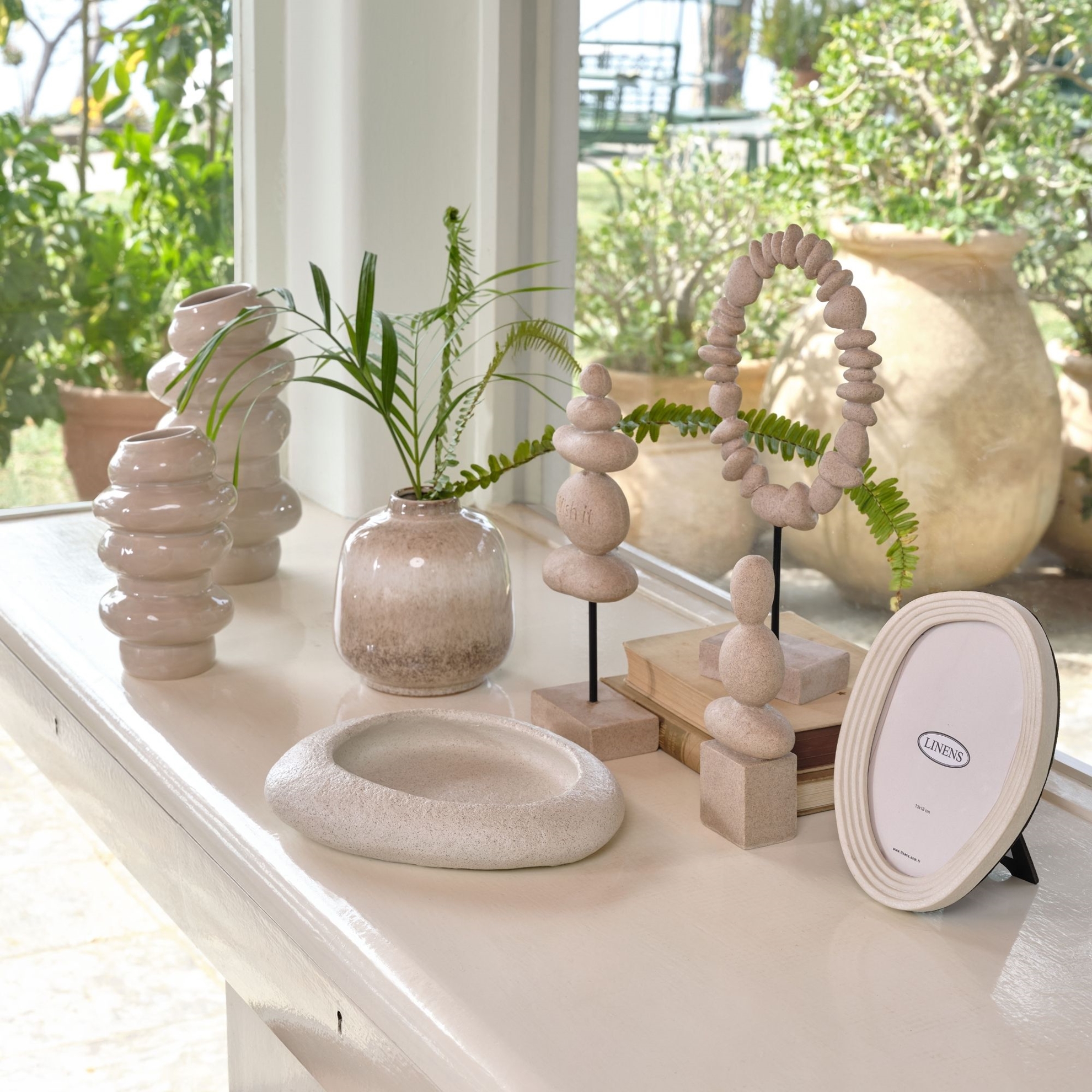 resm Linens Larin 13x18 cm Çerçeve Amorf Gri