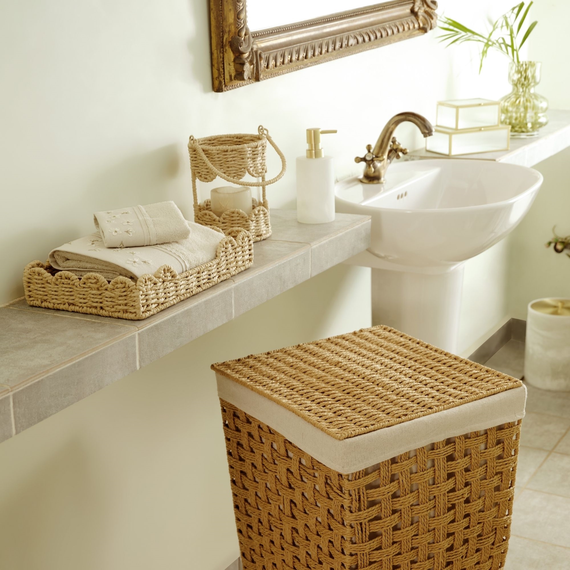 resm Linens Straw 32x21x6 cm Tepsi Natural