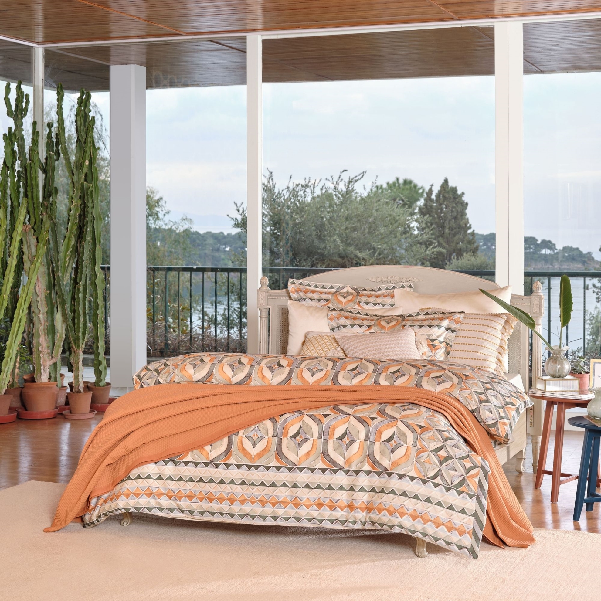 resm Linens Gunny 45x45 cm Kırlent Kılıfı Hardal