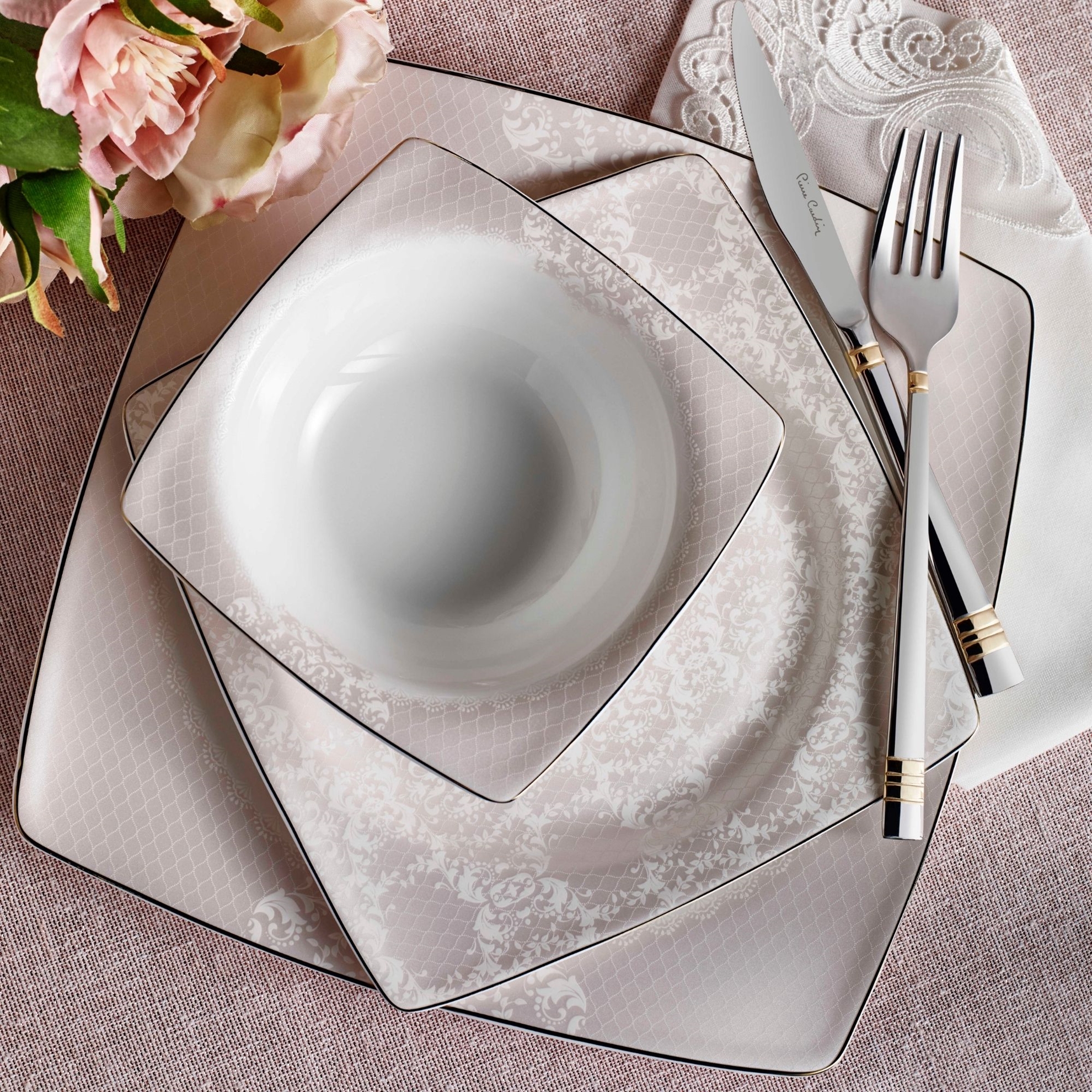 resm Pierre Cardin Almira 60 Parça 12 Kişilik Yemek Takımı