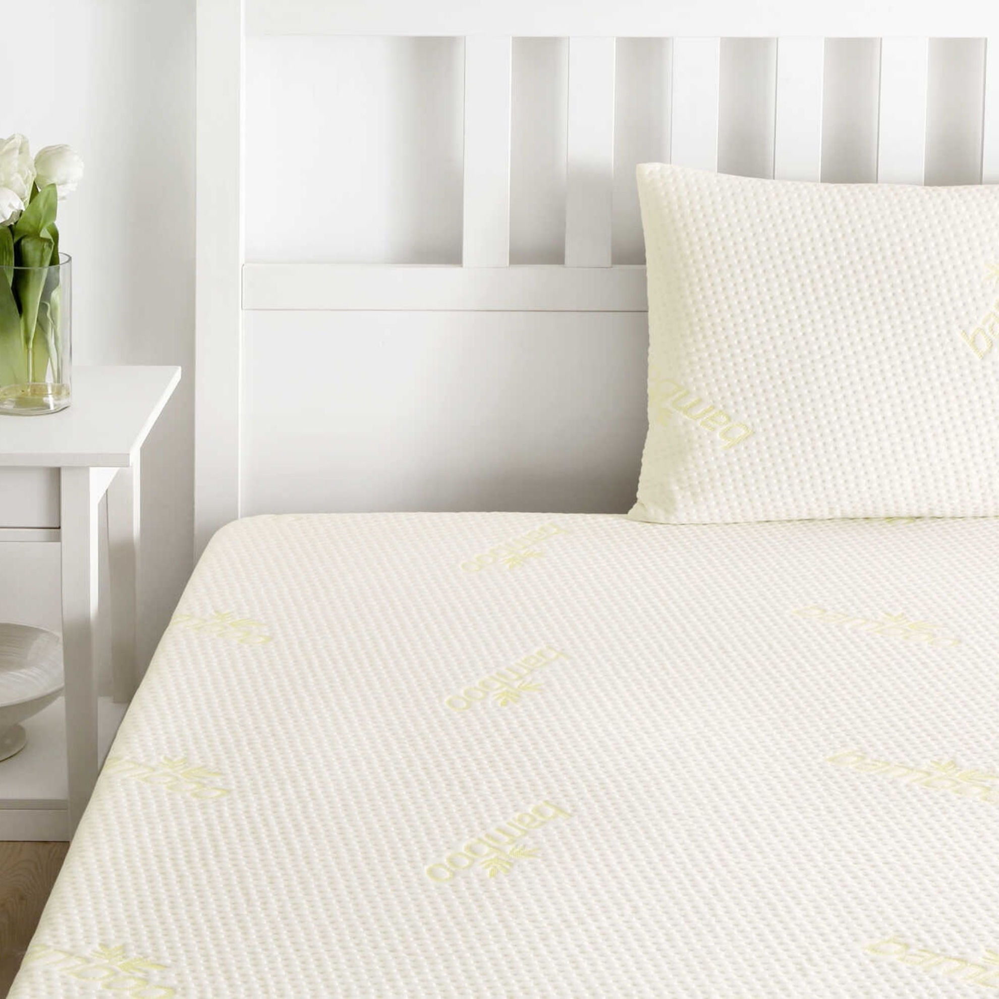 resm Linens Luxury Bambu Sıvı Geçirmez Extra King Size Yatak Alezi