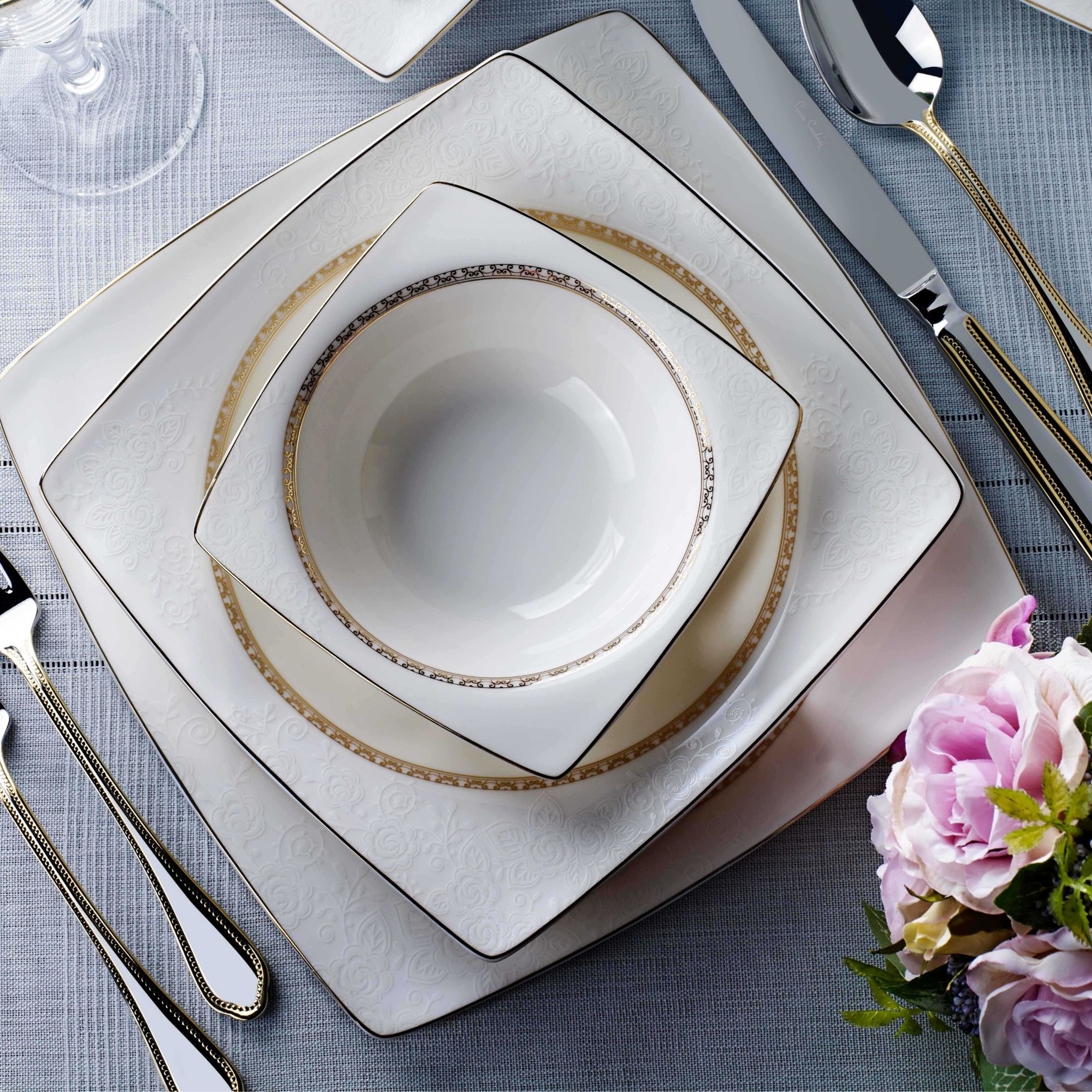 resm Pierre Cardin Allison 60 Parça 12 Kişilik Yemek Takımı