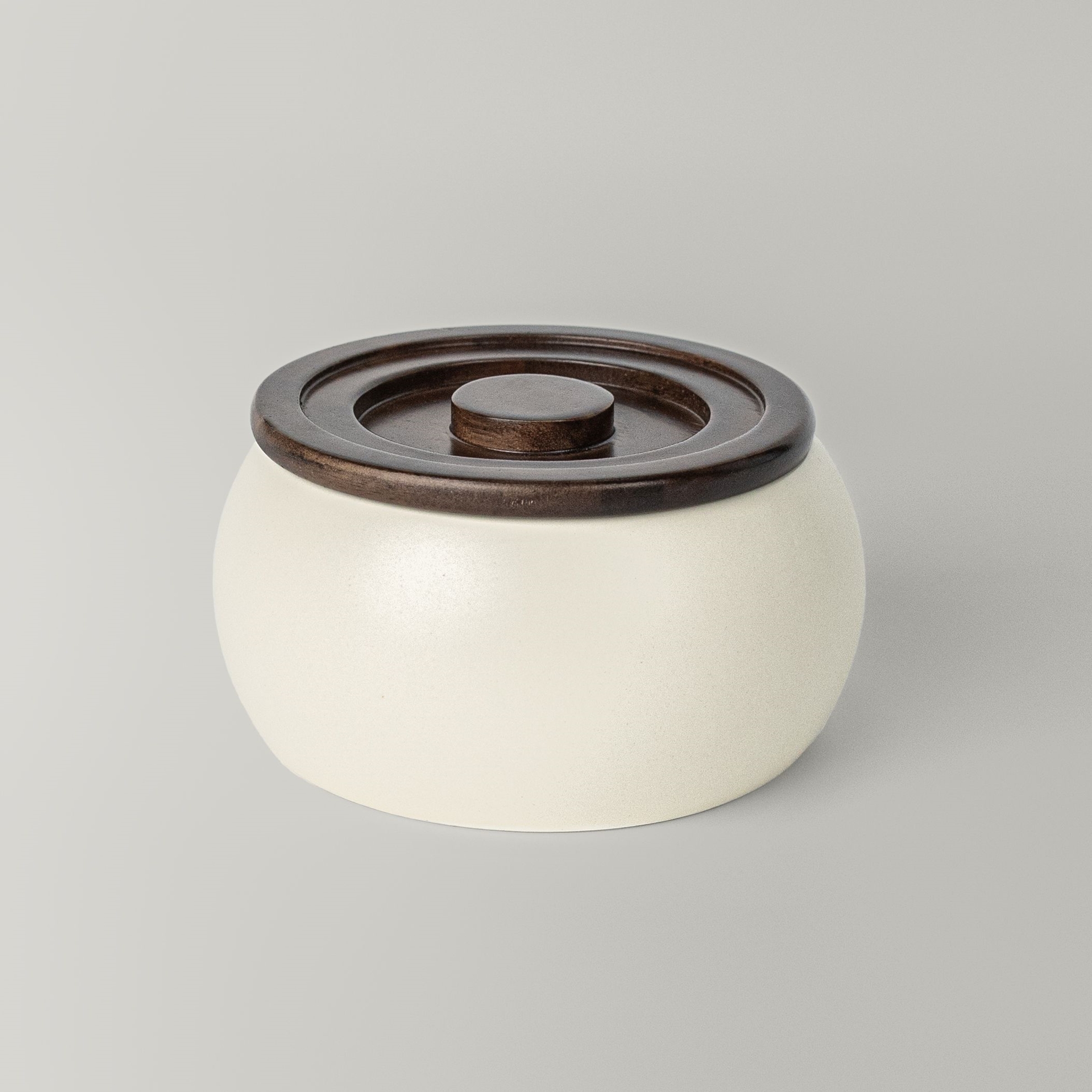 resm Linens Curve 16 cm Kapaklı Kase Ekru