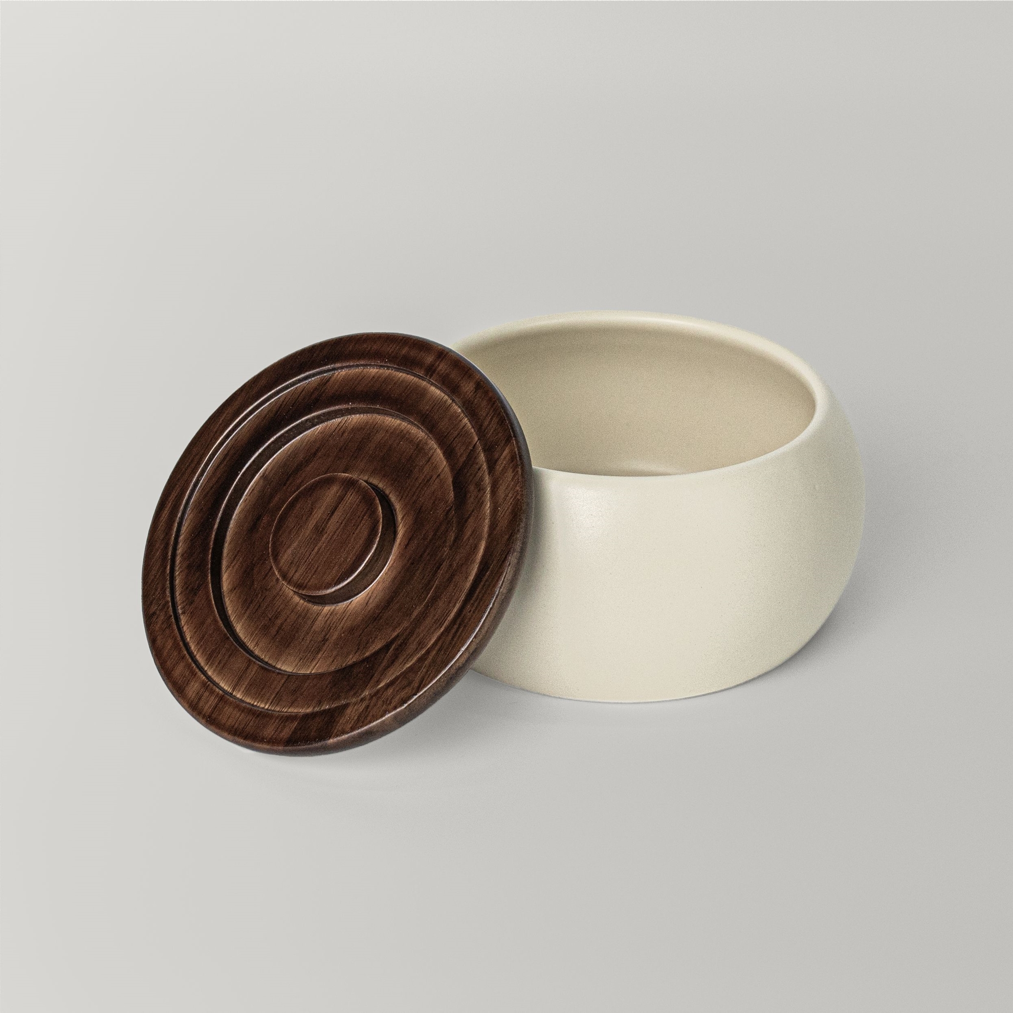 resm Linens Curve 16 cm Kapaklı Kase Ekru