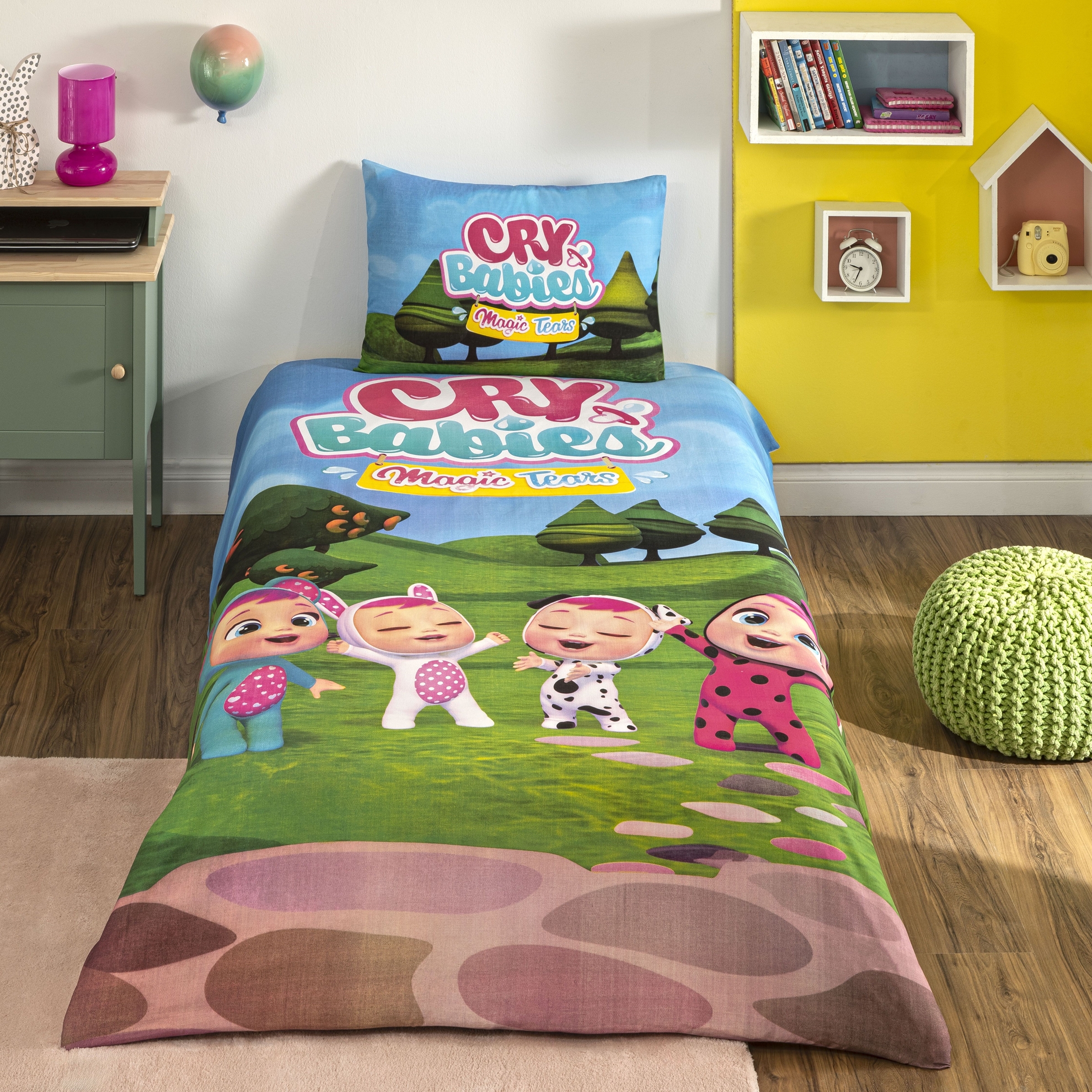resm Taç Lisanslı Cry Babies Pamuk Tek Kişilik Nevresim Takımı
