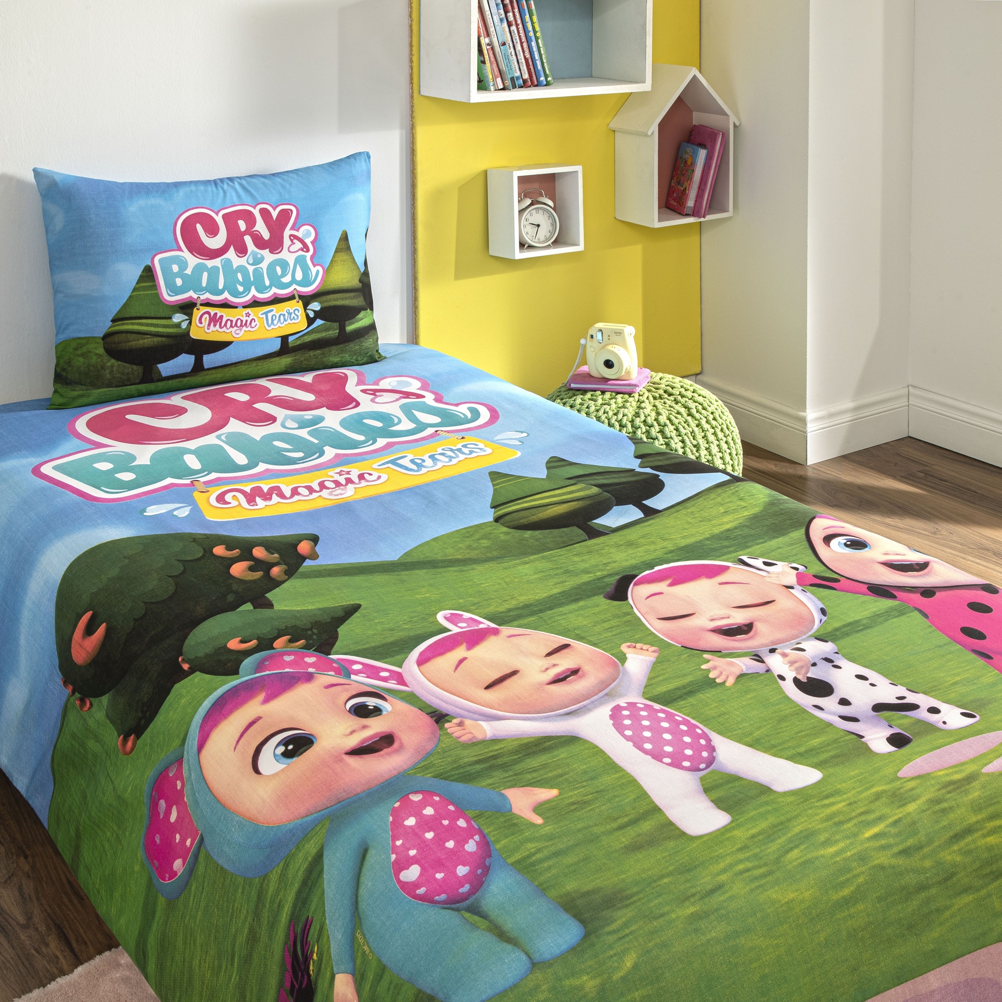 resm Taç Lisanslı Cry Babies Pamuk Tek Kişilik Nevresim Takımı