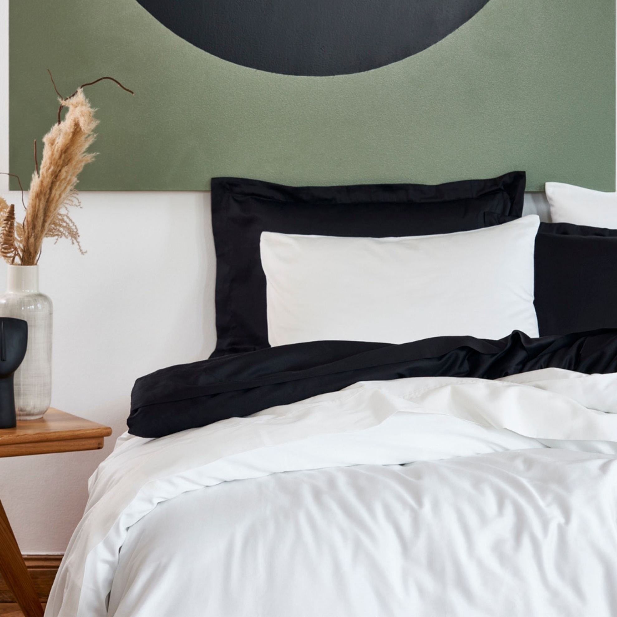 resm Linens Mix&Match Pamuk Tek Kişilik Saten Nevresim Kılıfı Ekru