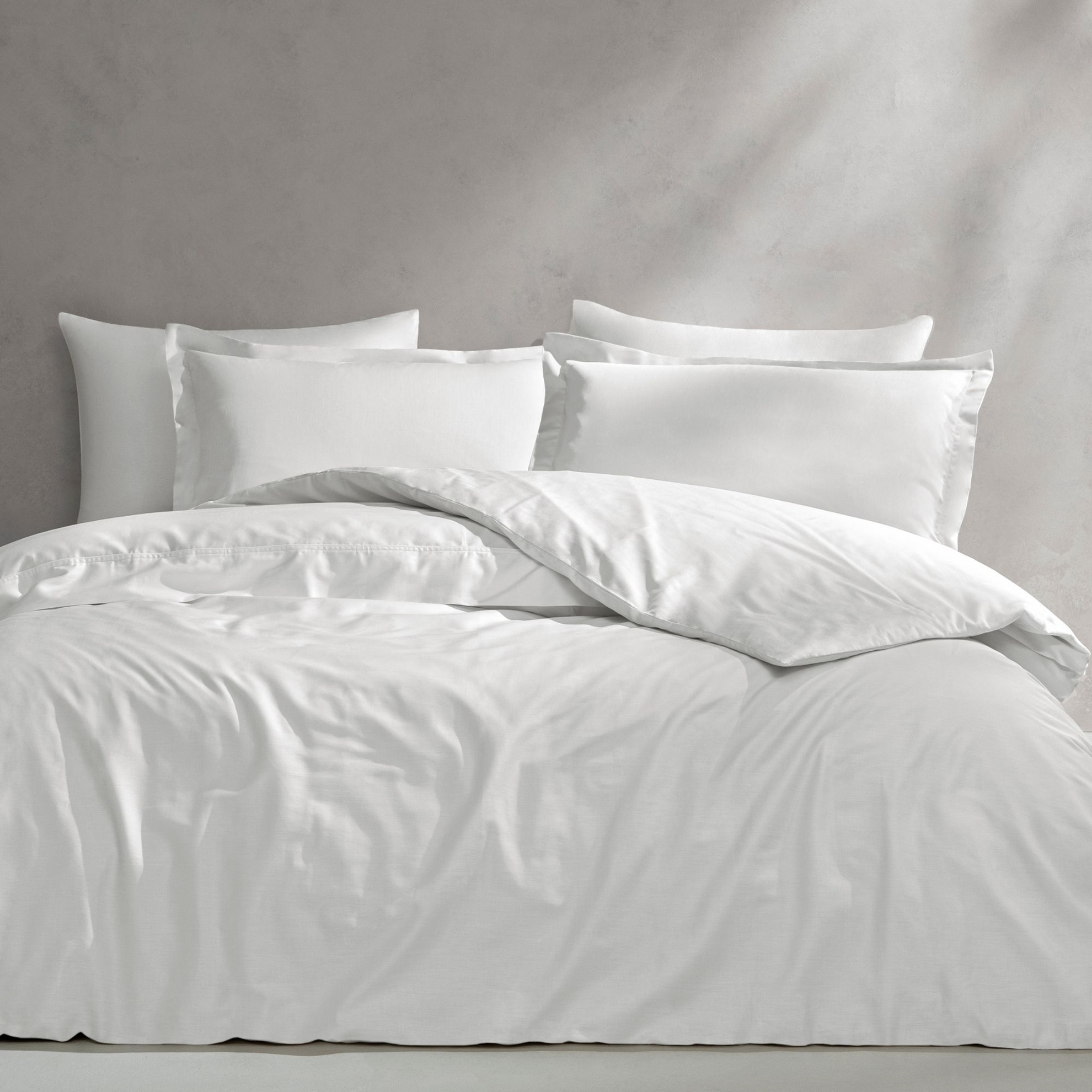 resm Linens Mix&Match Pamuk Tek Kişilik Saten Nevresim Kılıfı Ekru