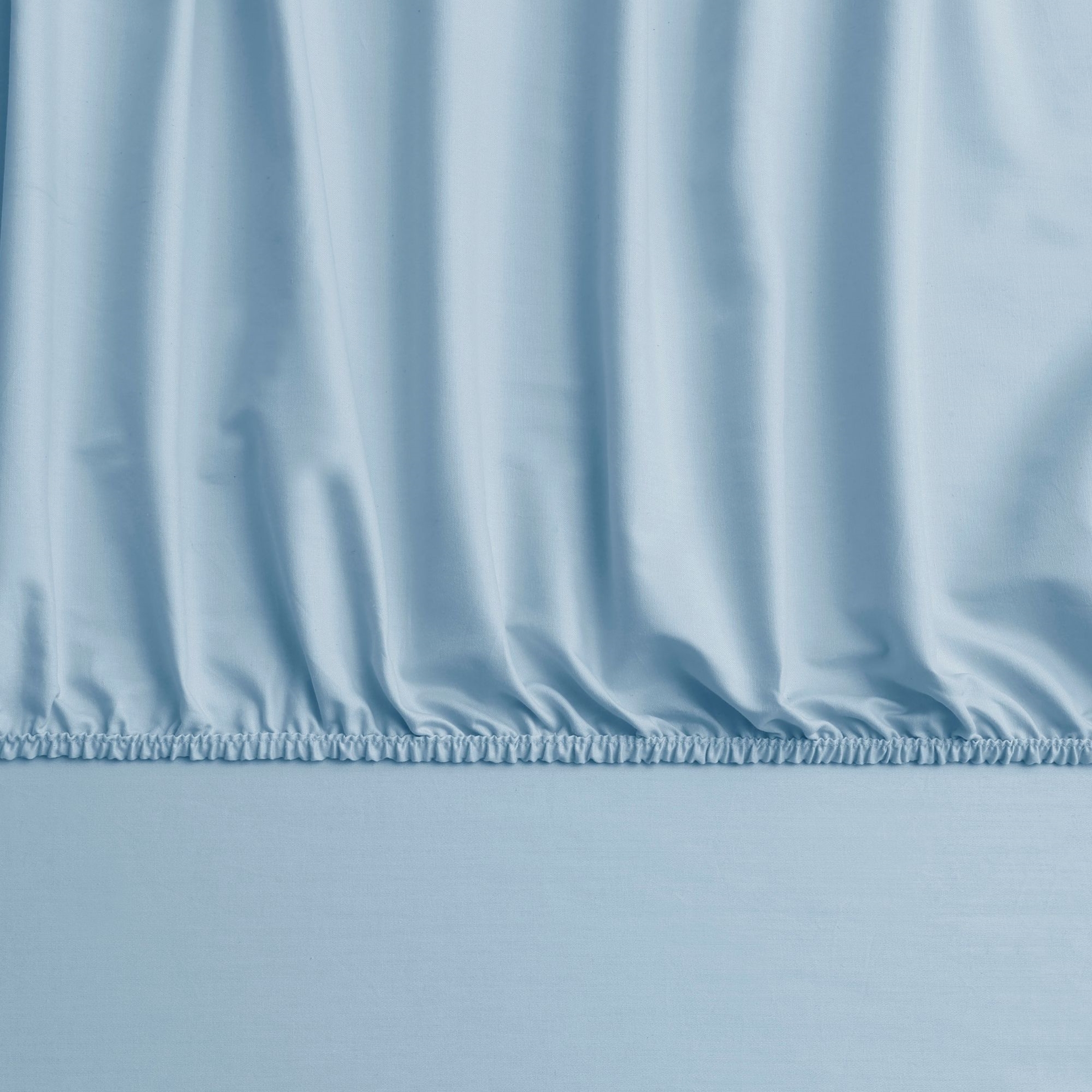 resm Linens Mix&Match Pamuk Saten Çift Kişilik Lastikli Çarşaf Mavi