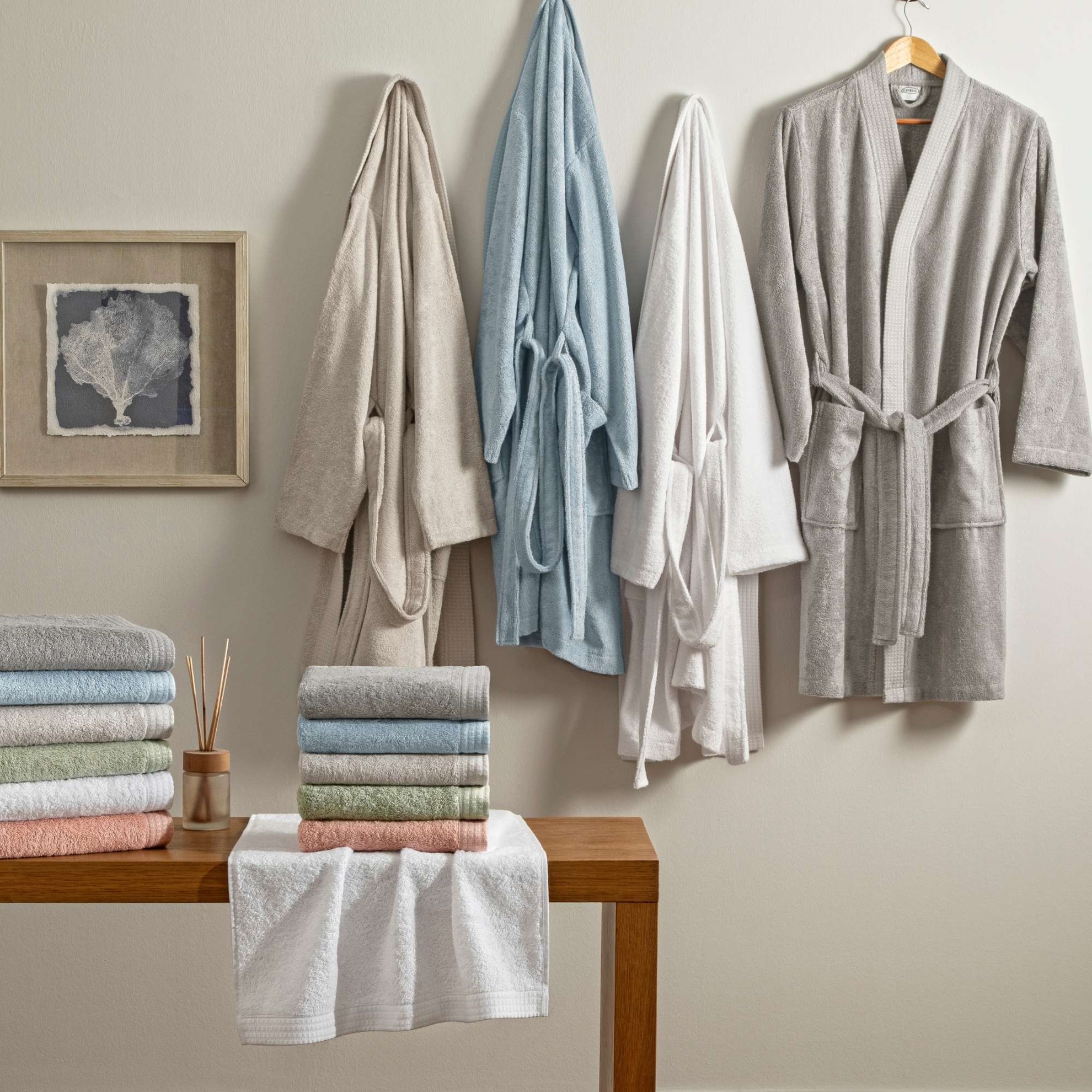 resm Linens Cozy Bambu S/M Bornoz Vizon