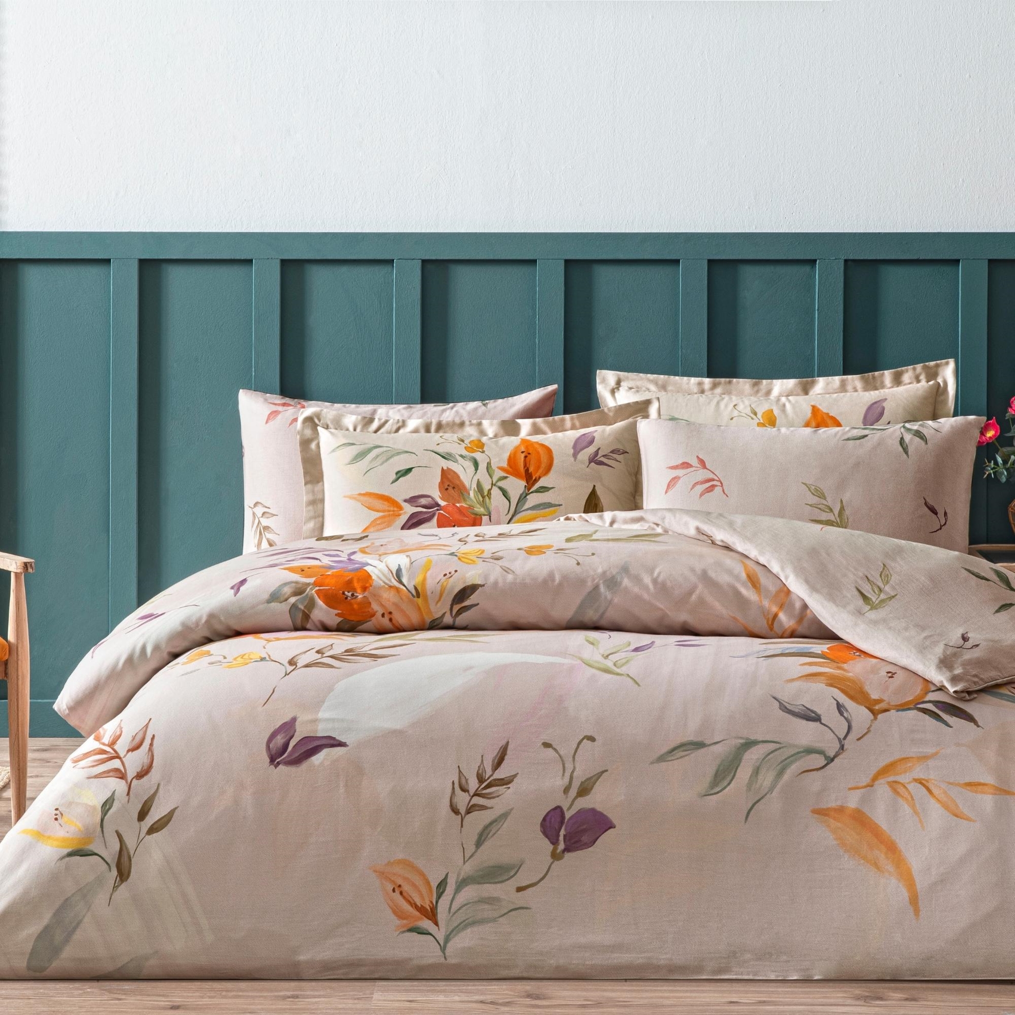 resm Linens Sc Leina Nevresim Takımı King Bej