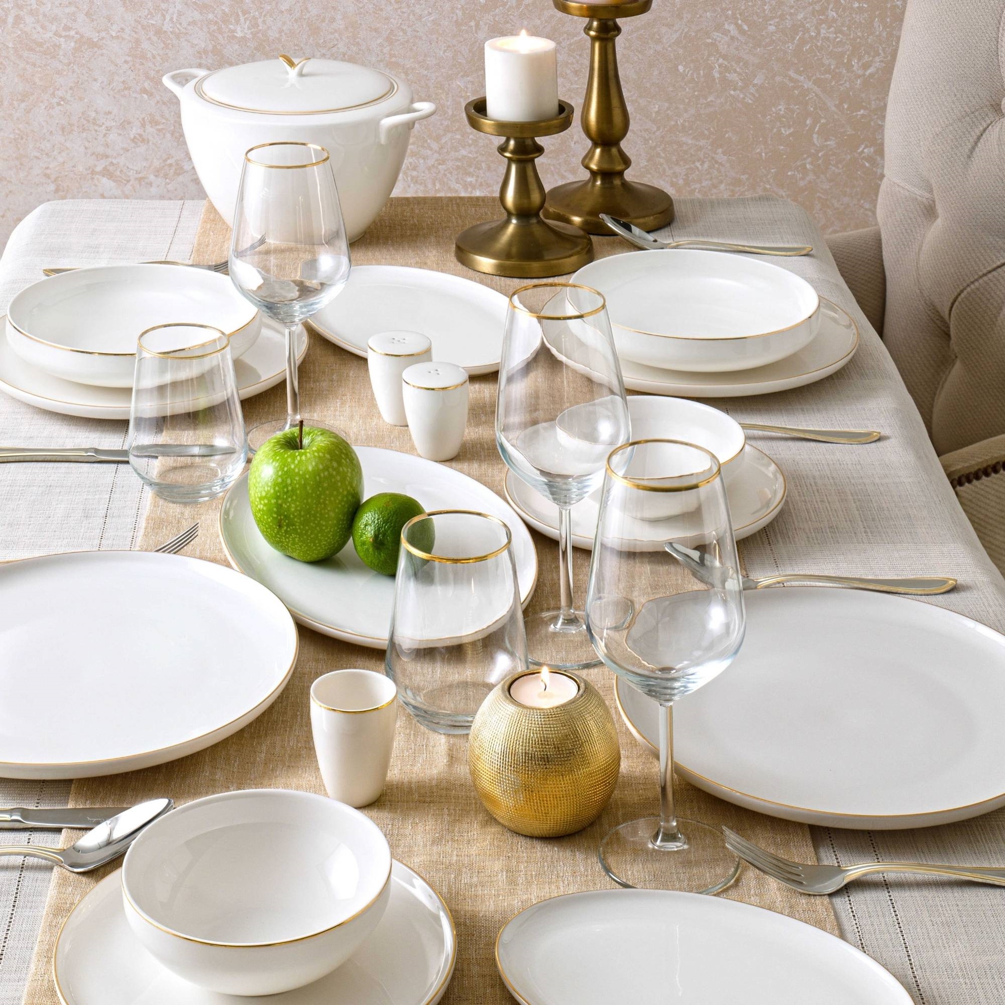 resm Pierre Cardin Pure Gold 60 Parça Yemek Takımı