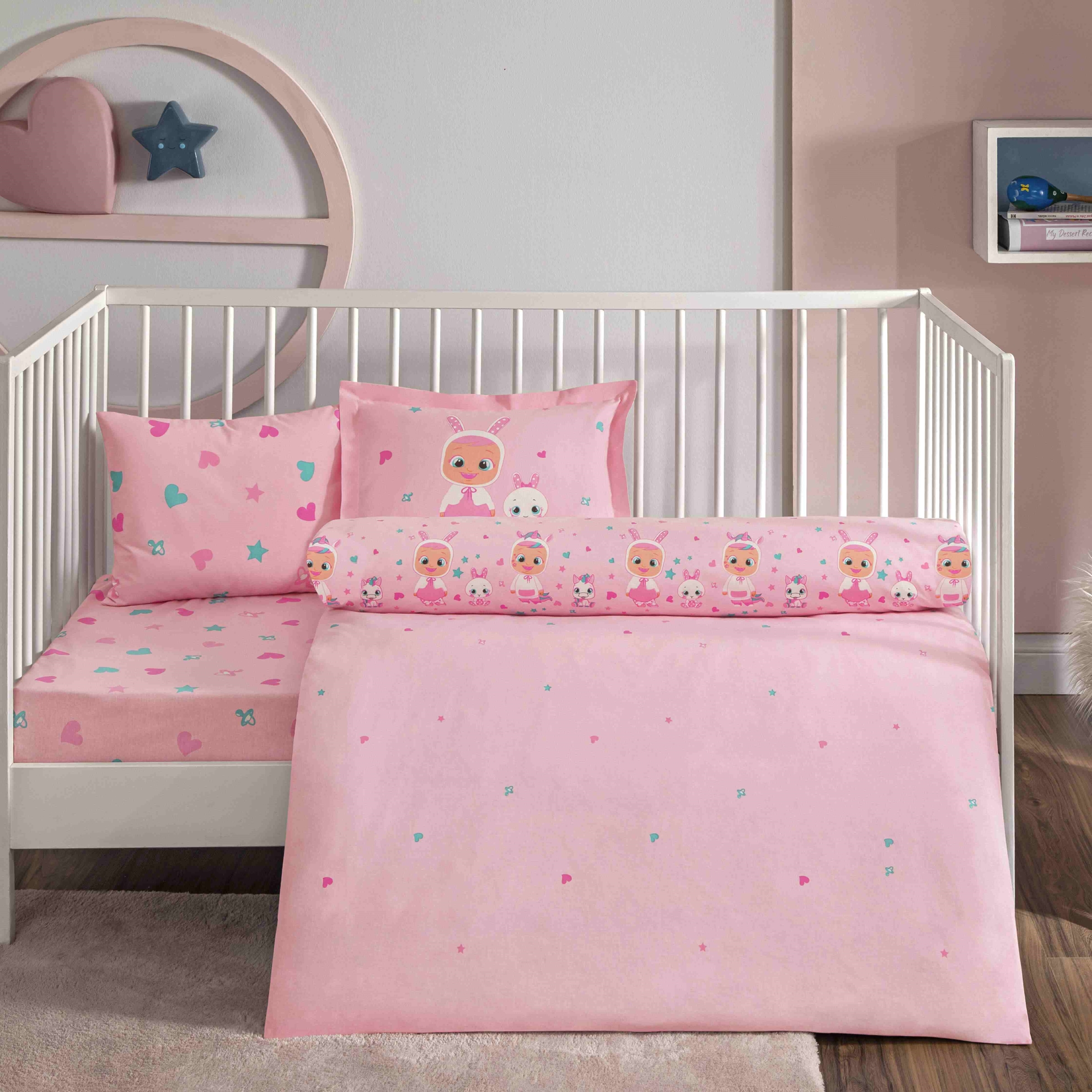 resm Taç Lisanslı Cry Babies Sweet Baby Pamuk Bebek Nevresim Takımı