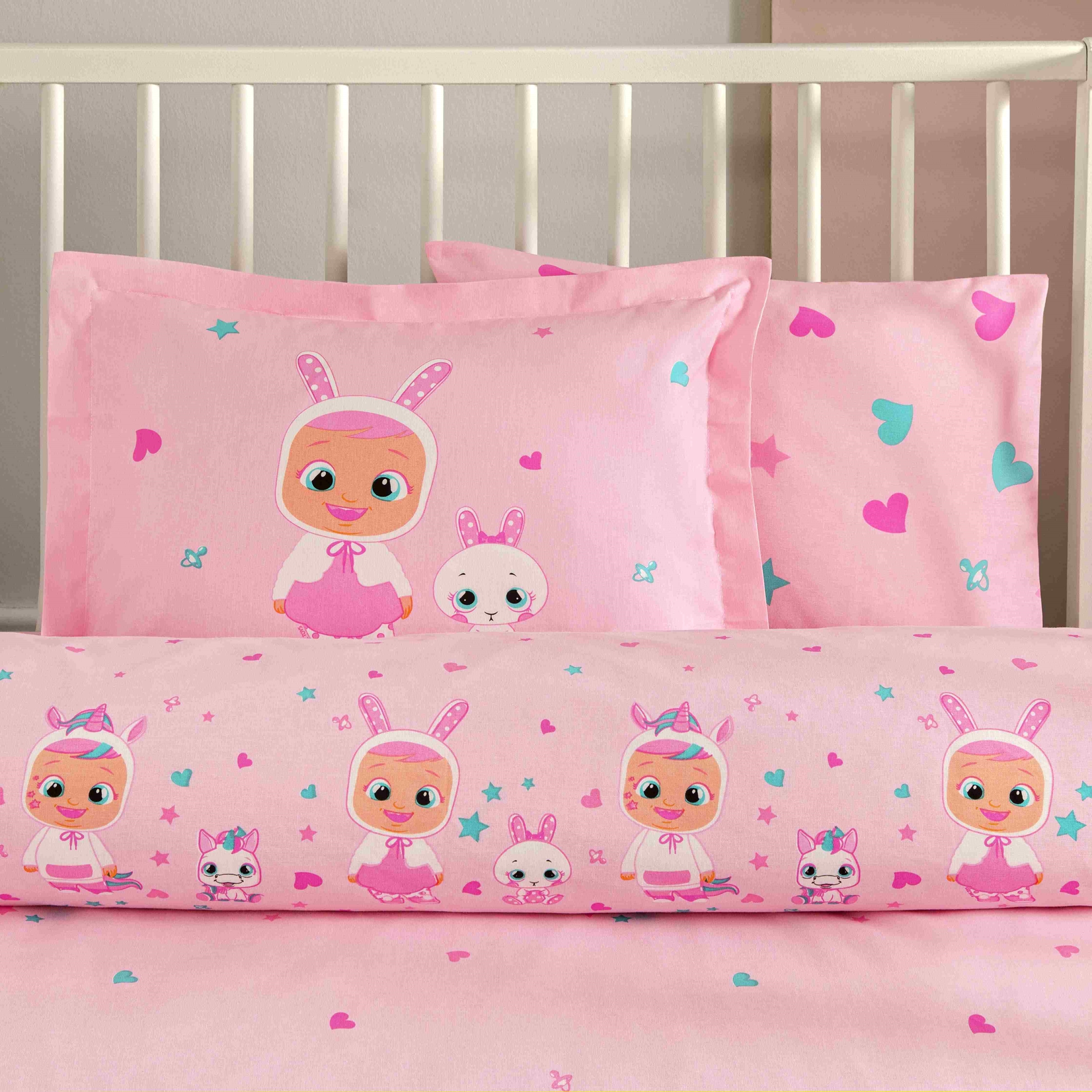 resm Taç Lisanslı Cry Babies Sweet Baby Pamuk Bebek Nevresim Takımı