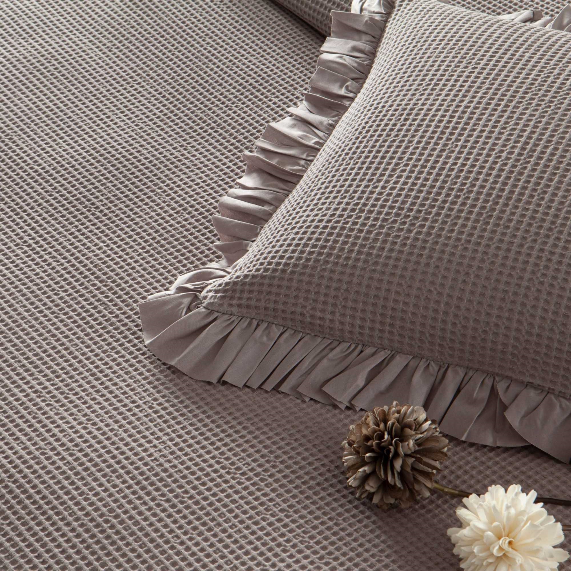 resm Linens Bsp Çift Kişilik Yatak Örtüsü Seti Vizon