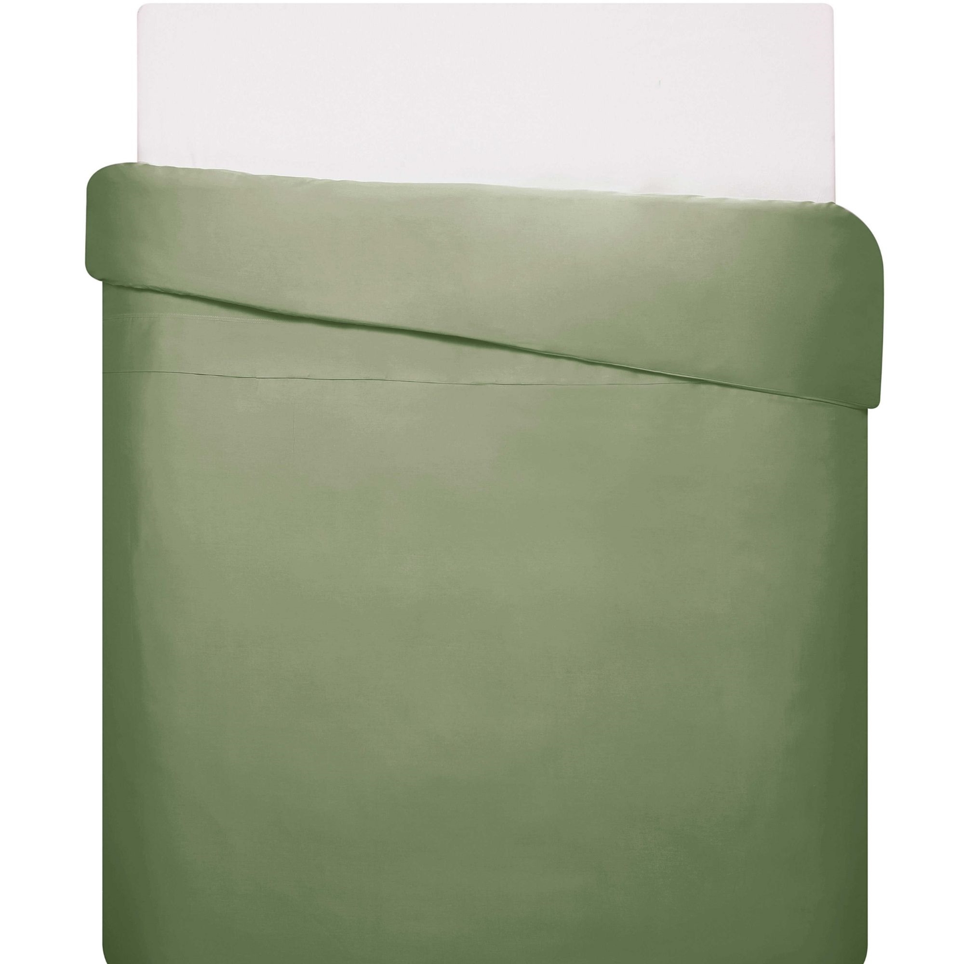 resm Linens Mix&Match Pamuk Saten Tek Kişilik Nevresim Kılıfı Koyu Yeşil