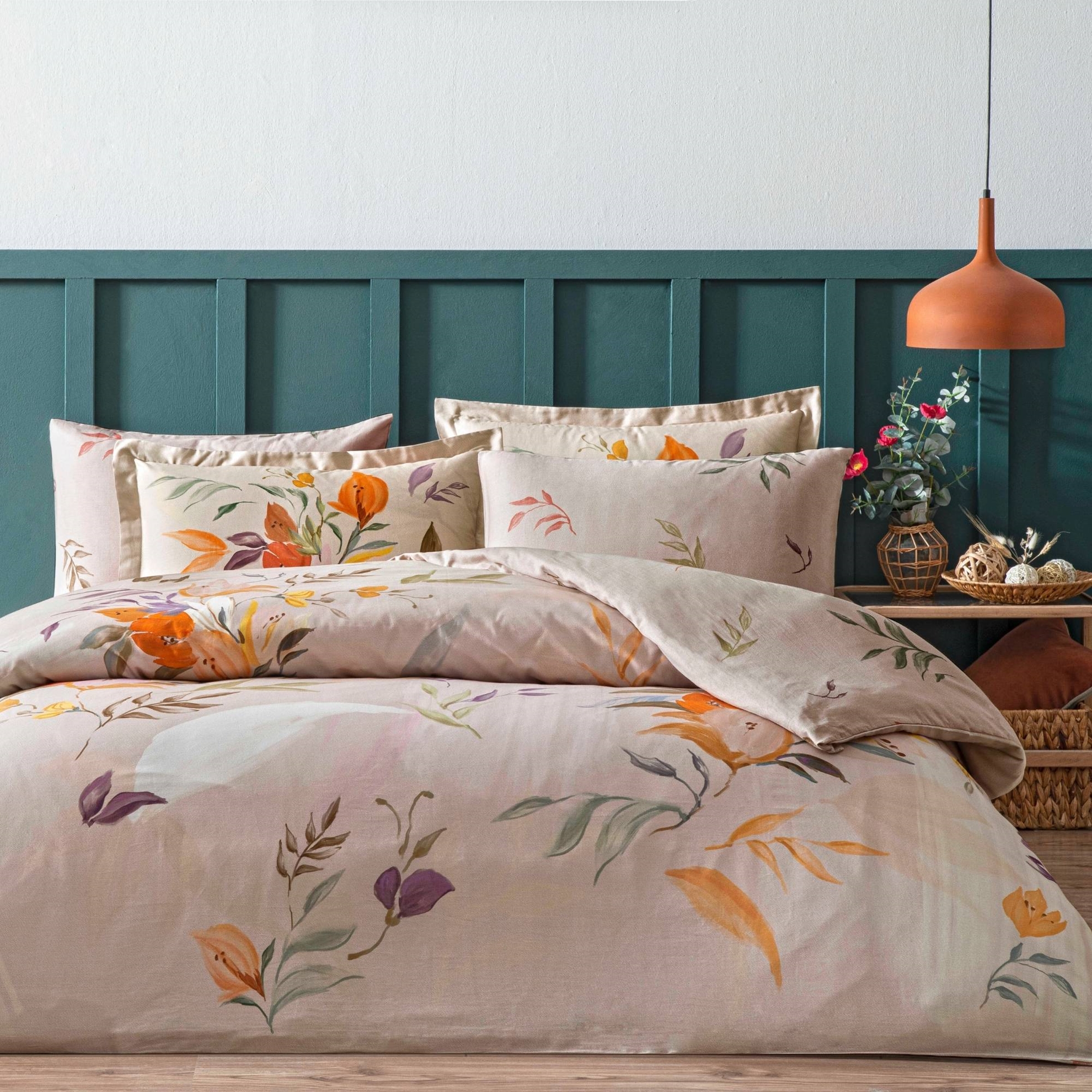 resm Linens Sc Leina Nevresim Takımı Çift Kişilik Bej