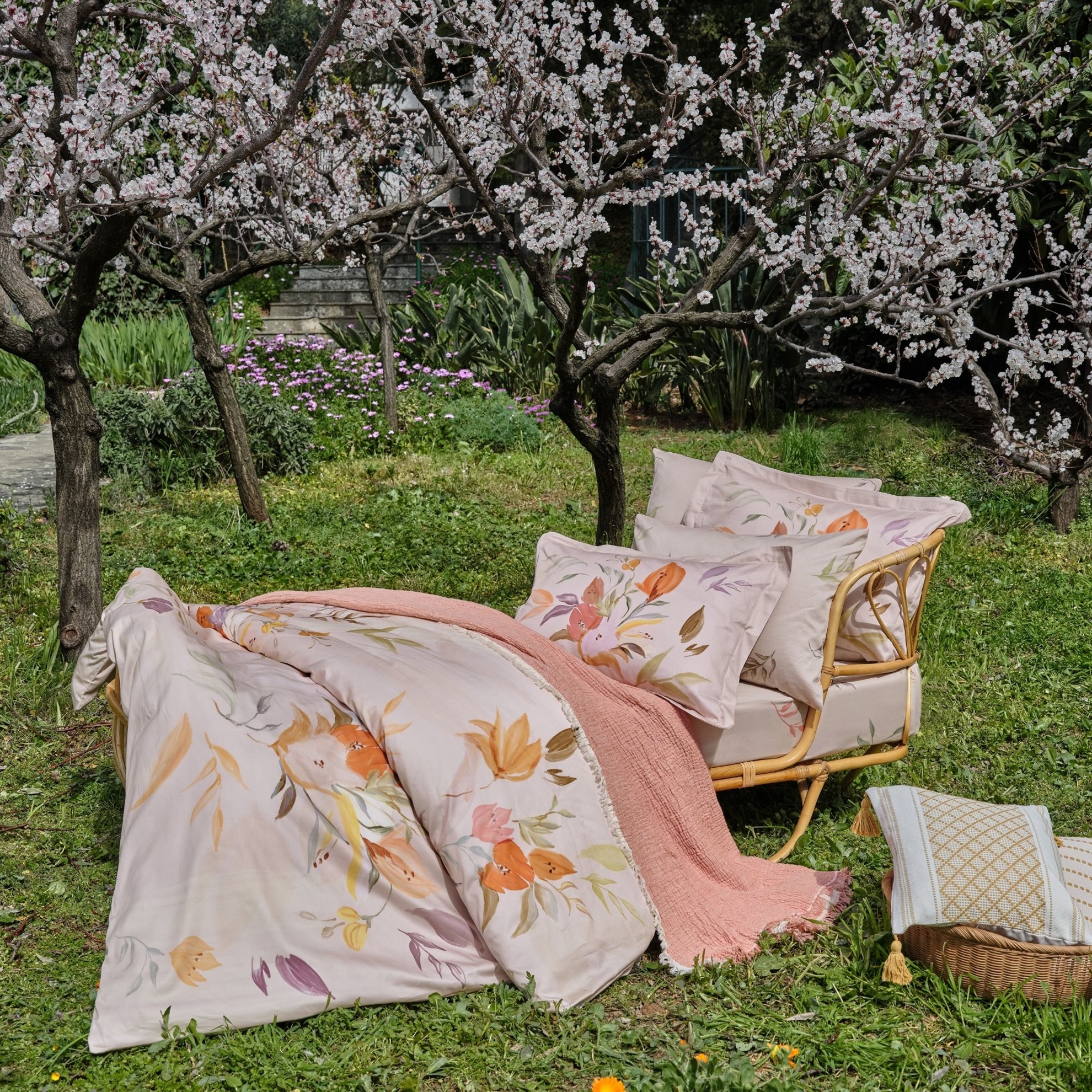 resm Linens Sc Leina Nevresim Takımı Çift Kişilik Bej