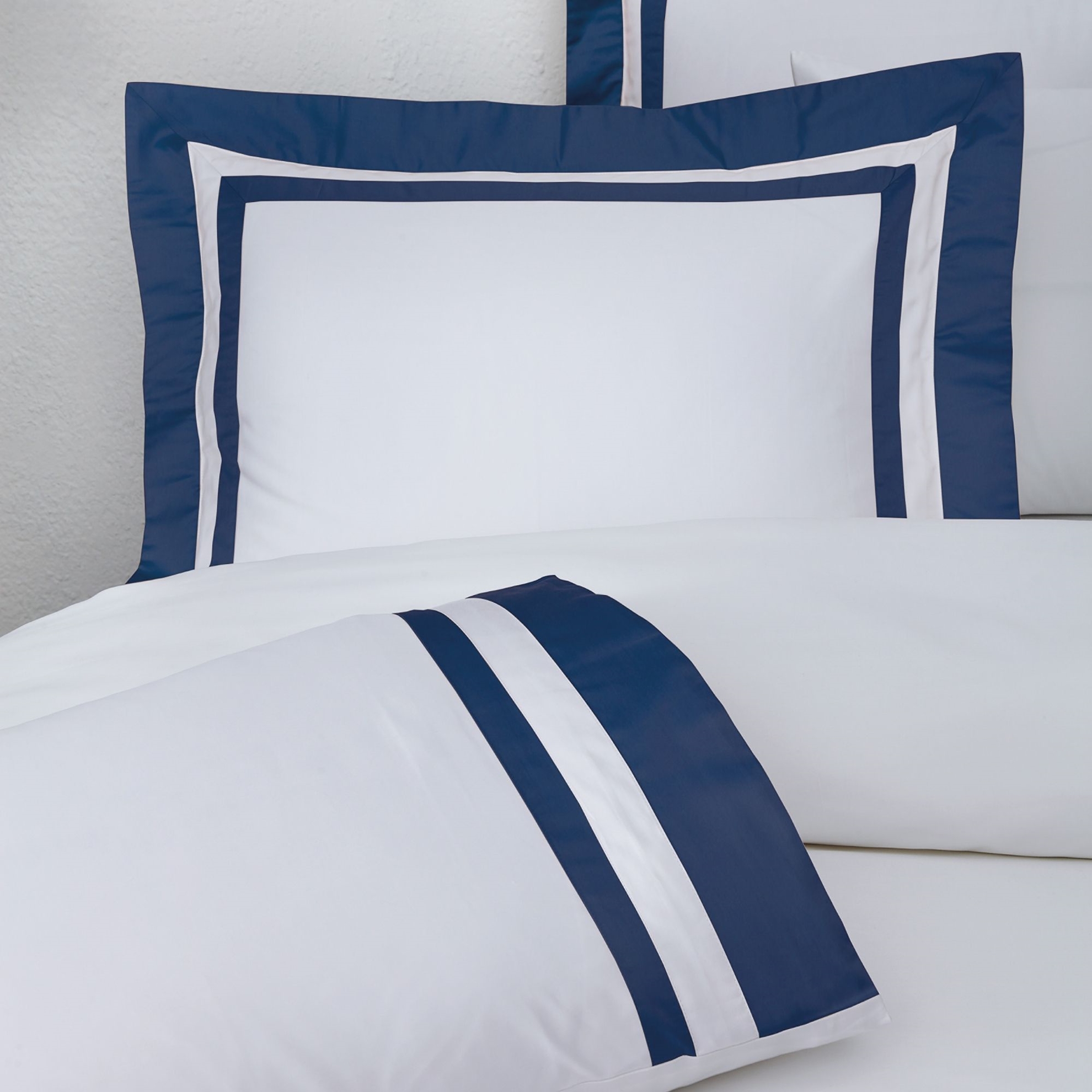 resm Valeron Nouveau Saten King Nevresim Takımı Lacivert