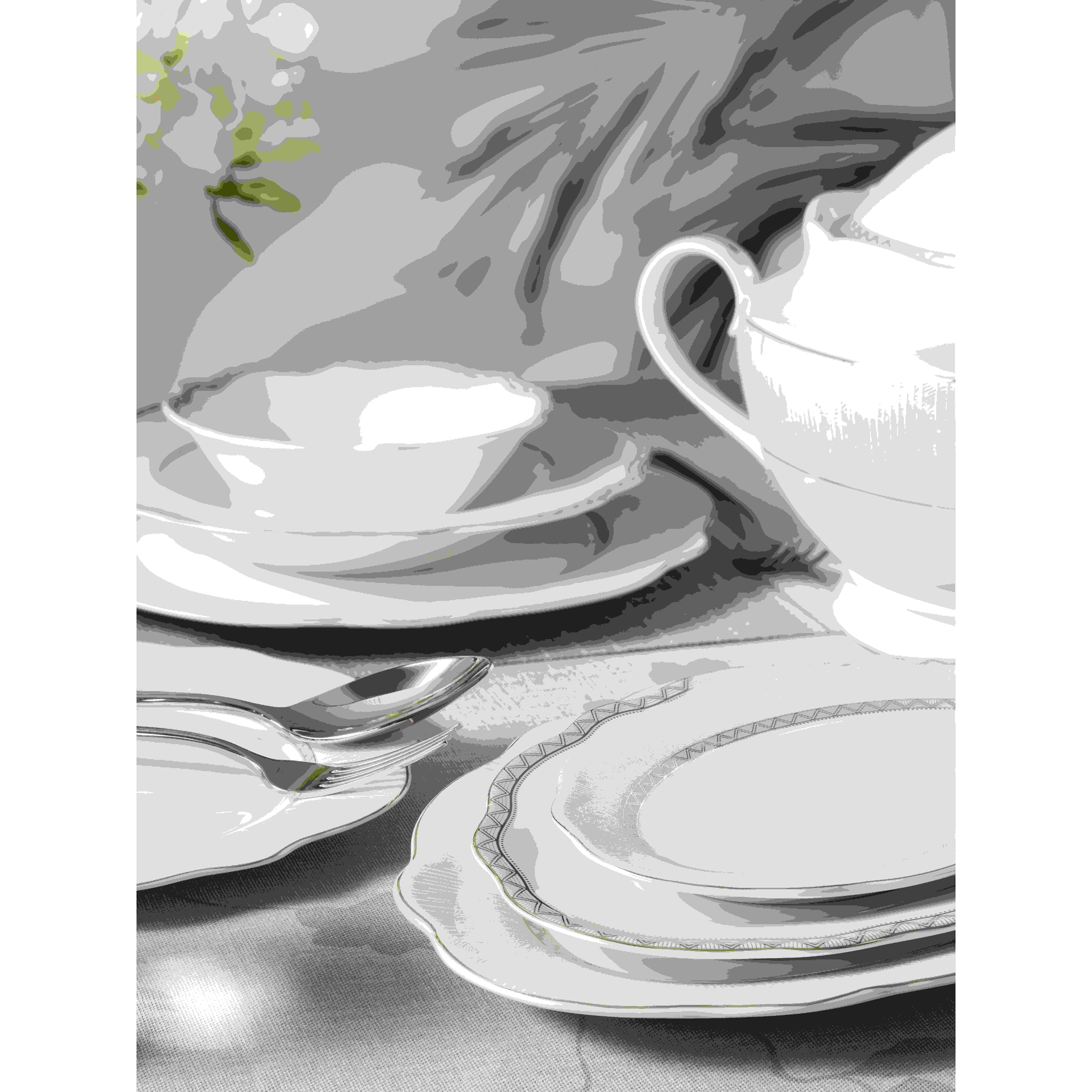 resm Pierre Cardin Lindia 60 Parça Yemek Takımı