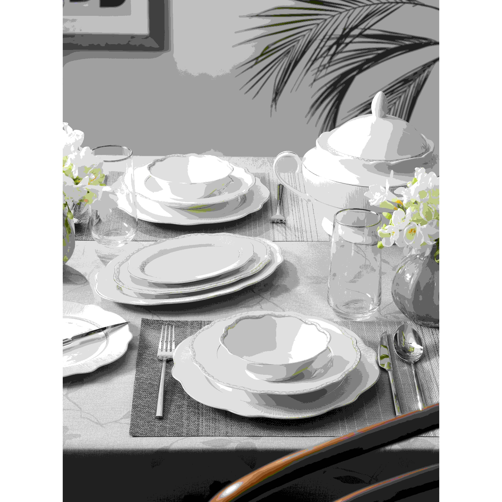 resm Pierre Cardin Lindia 60 Parça Yemek Takımı