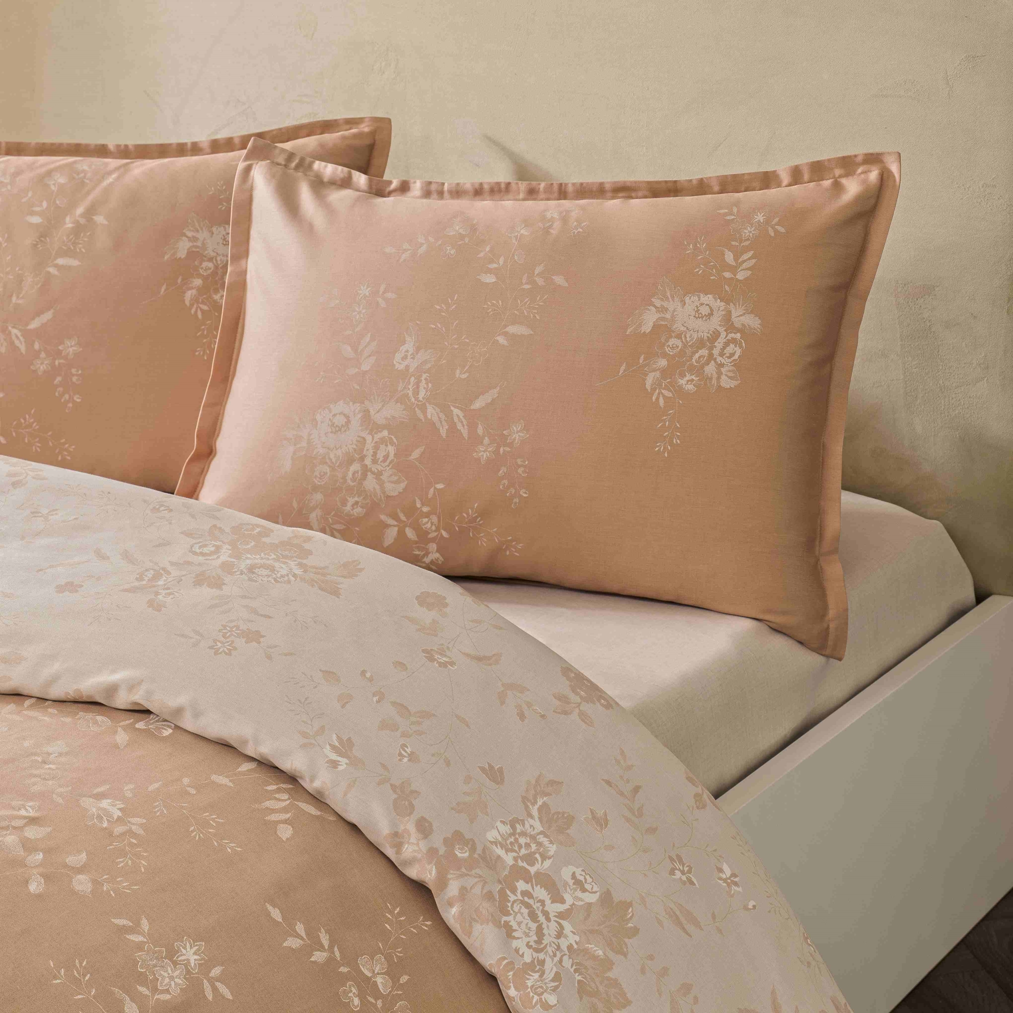 resm Linens Allday Preau Pamuk Saten Çift Kişilik Nevresim Takımı Somon