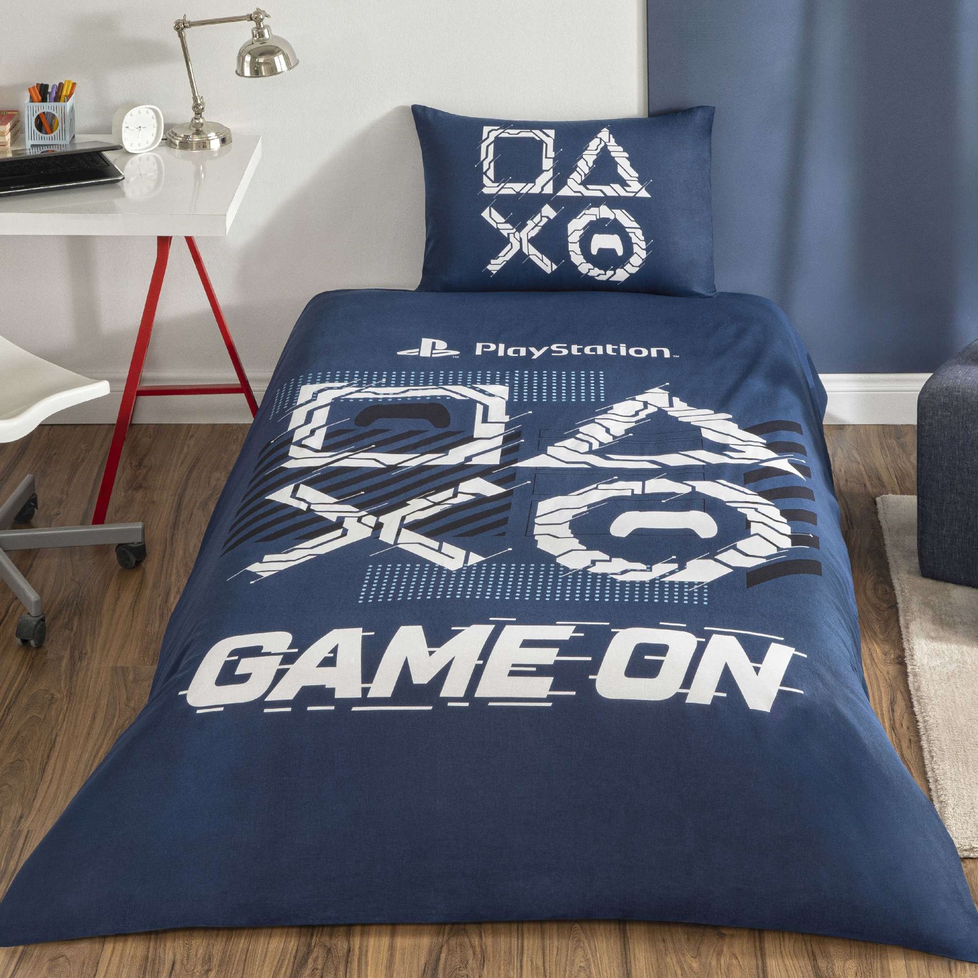 resm Taç Lisanslı Playstation Game on Tek Kişilik Pamuk Nevresim Takımı 100