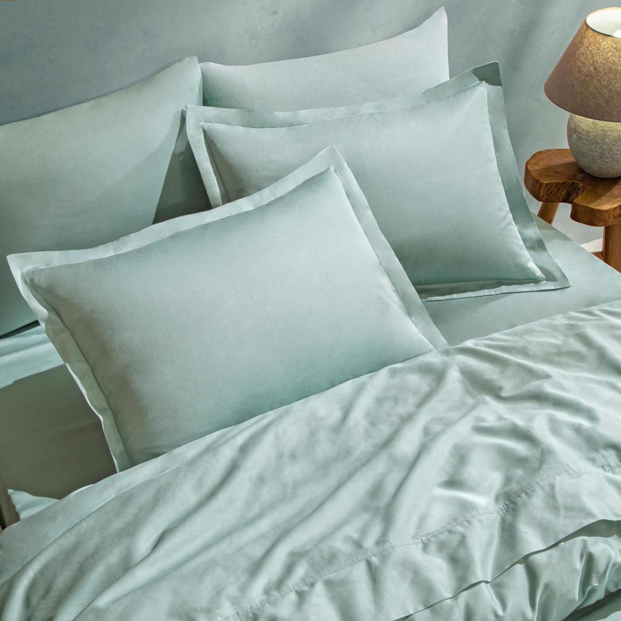 resm Linens Mix&Match Pamuk Saten Çift Kişilik Nevresim Kılıfı Yeşil