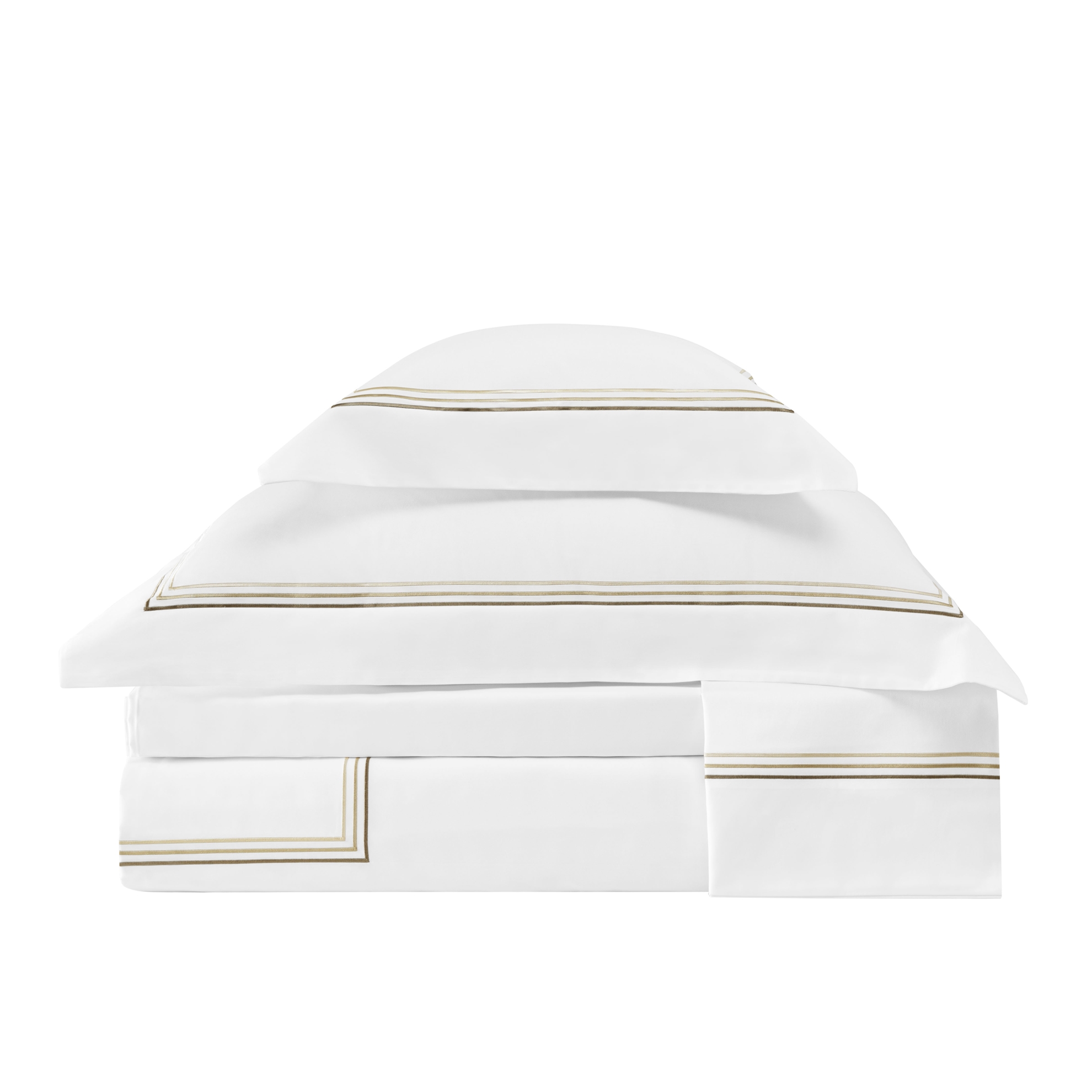 resm Valeron Trio Saten Çift Kişilik Nevresim Takımı Camel