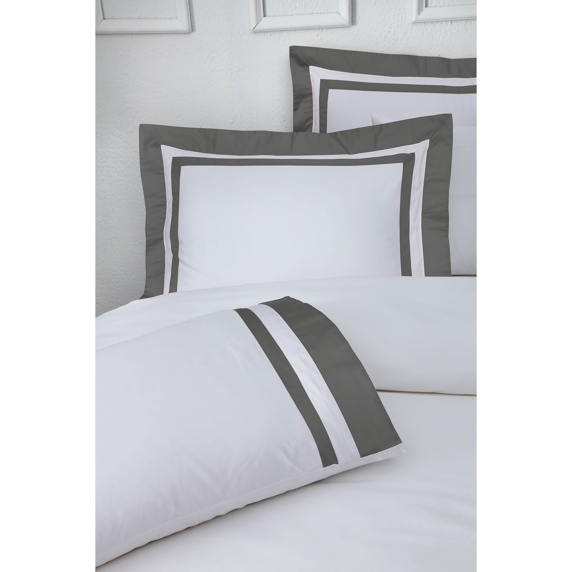 resm Valeron Nouveau Saten Süper King Nevresim Takımı Antrasit