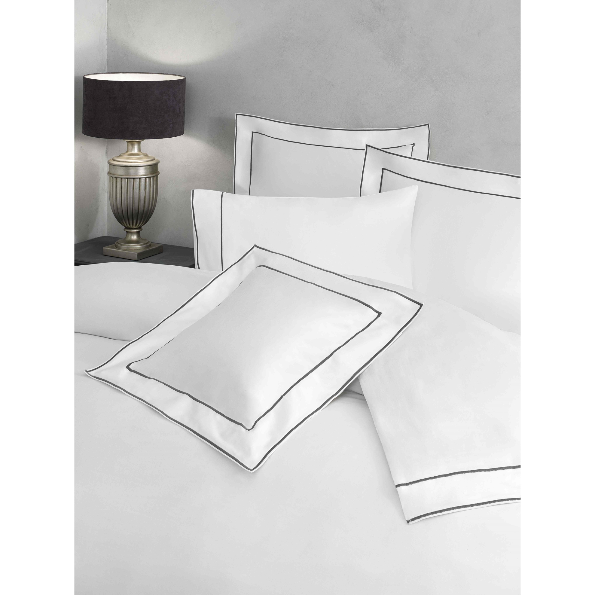 resm Valeron Duo Saten King Nevresim Takımı Antrasit