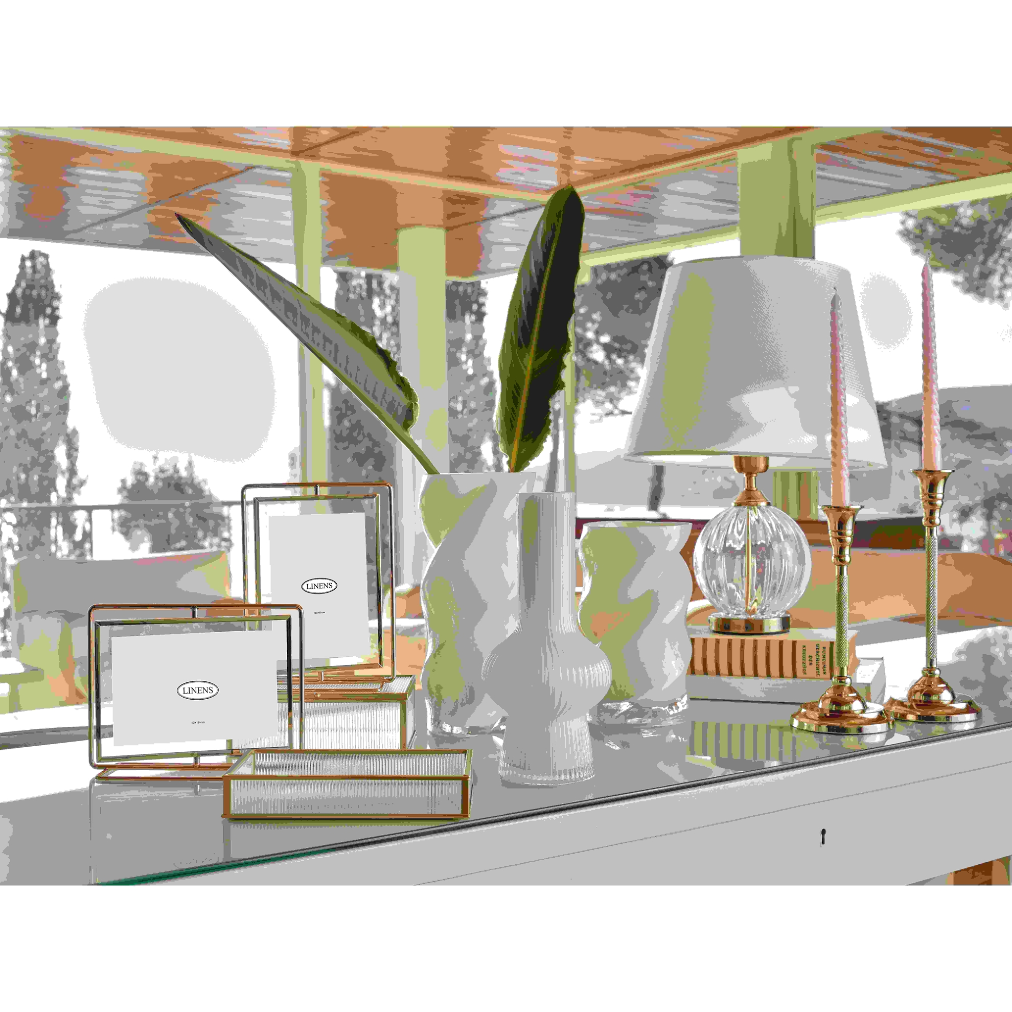 resm Linens Laveta 13x10x6 cm Dekoratif Kutu Gold