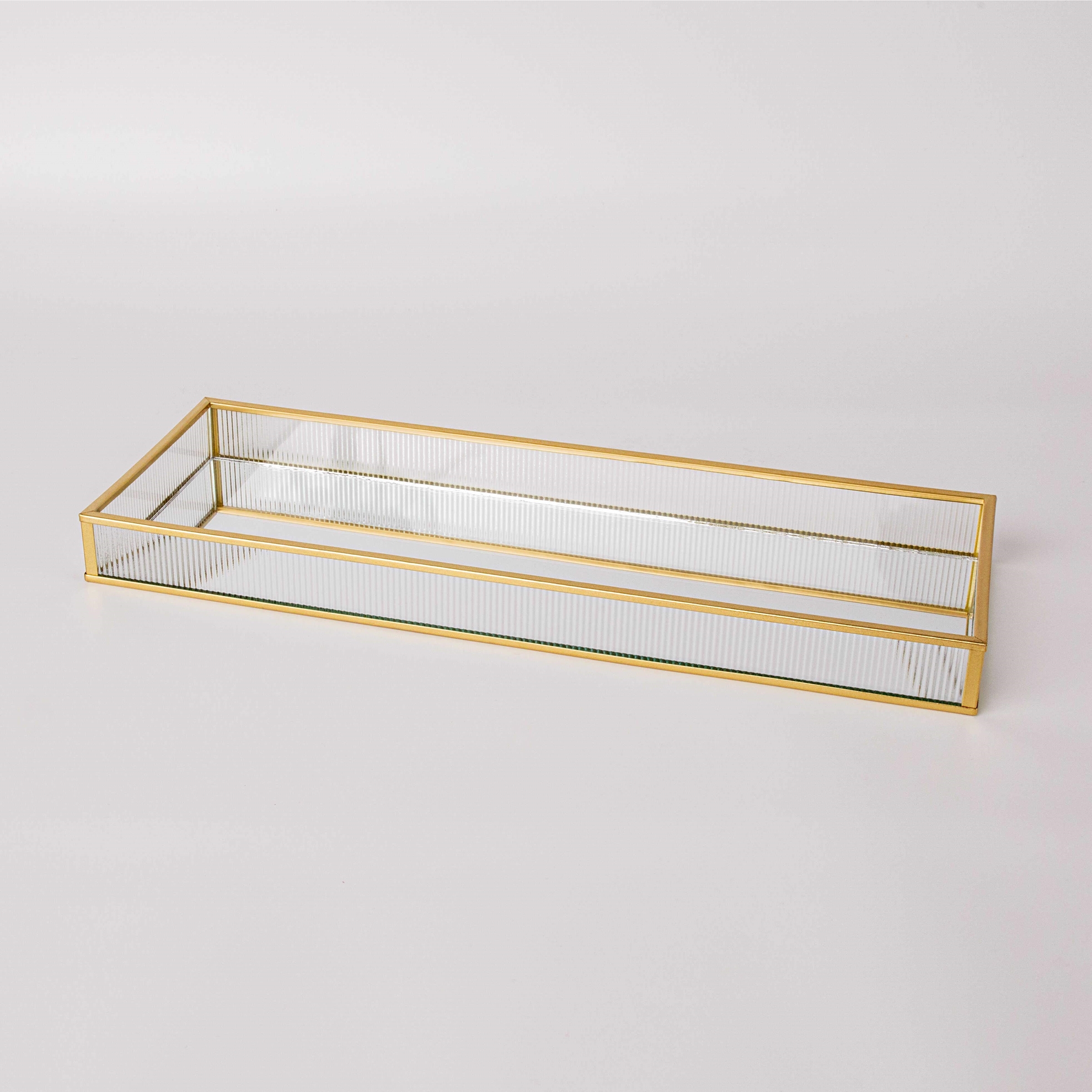 resm Linens Laveta 40x14x3,5 cm Dekoratif Tepsi Gold