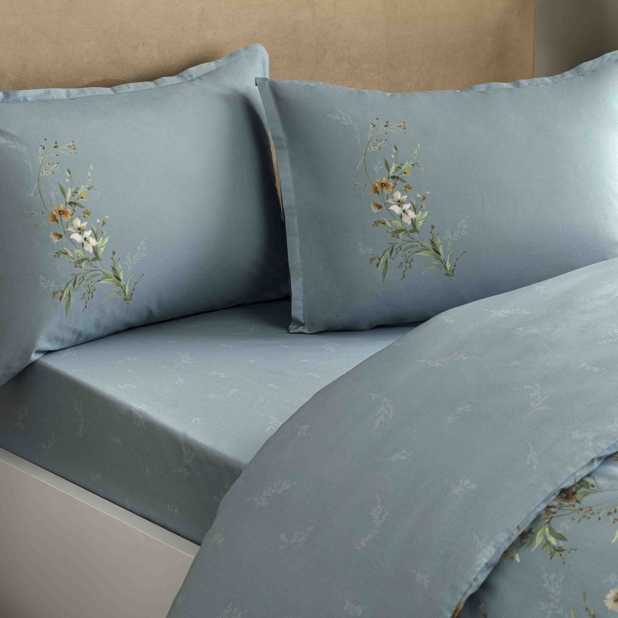 resm Linens Sc Allday Luce Nevresim Takımı Süperking Mavi