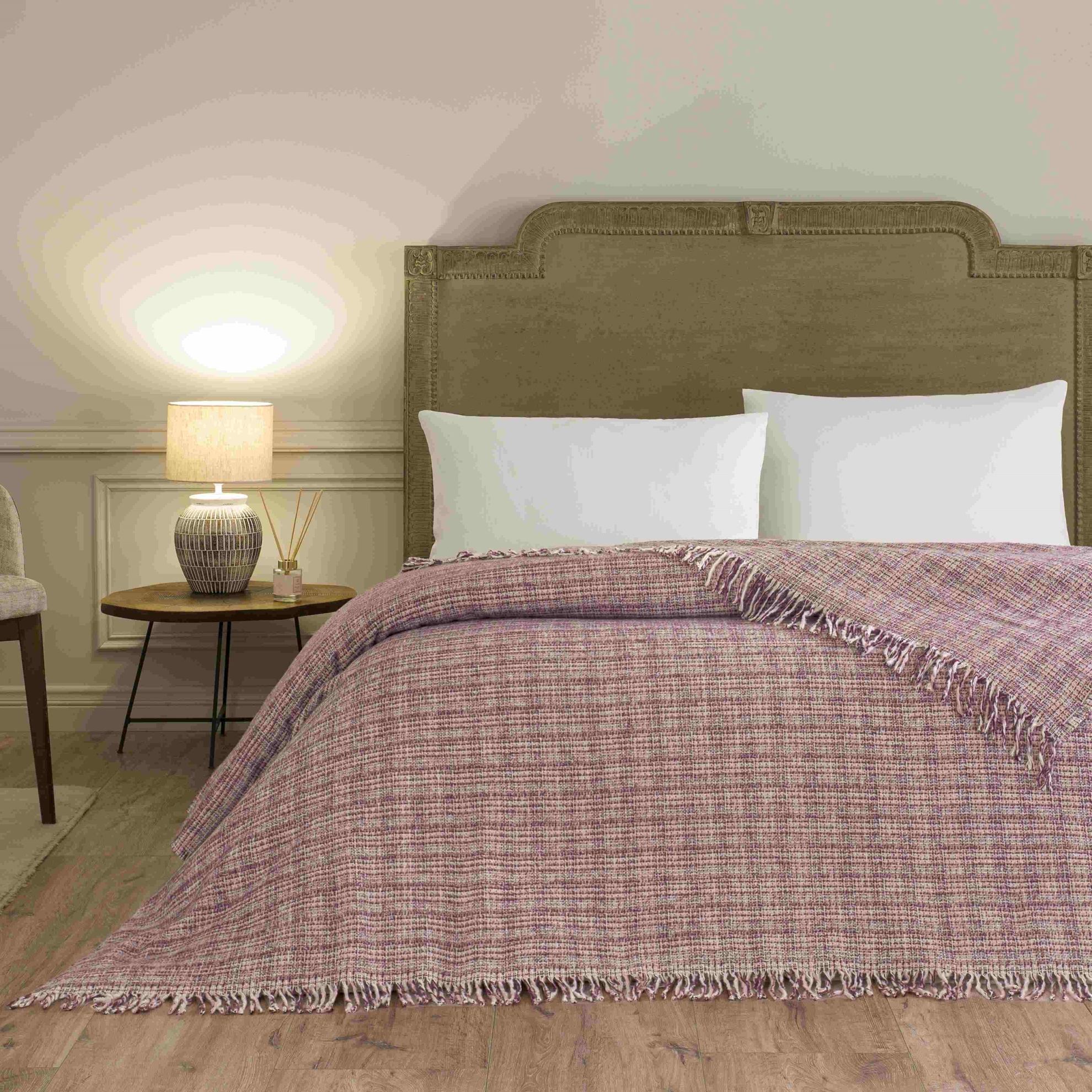 resm Linens Amorie Tek Kişilik Pembe Battaniye