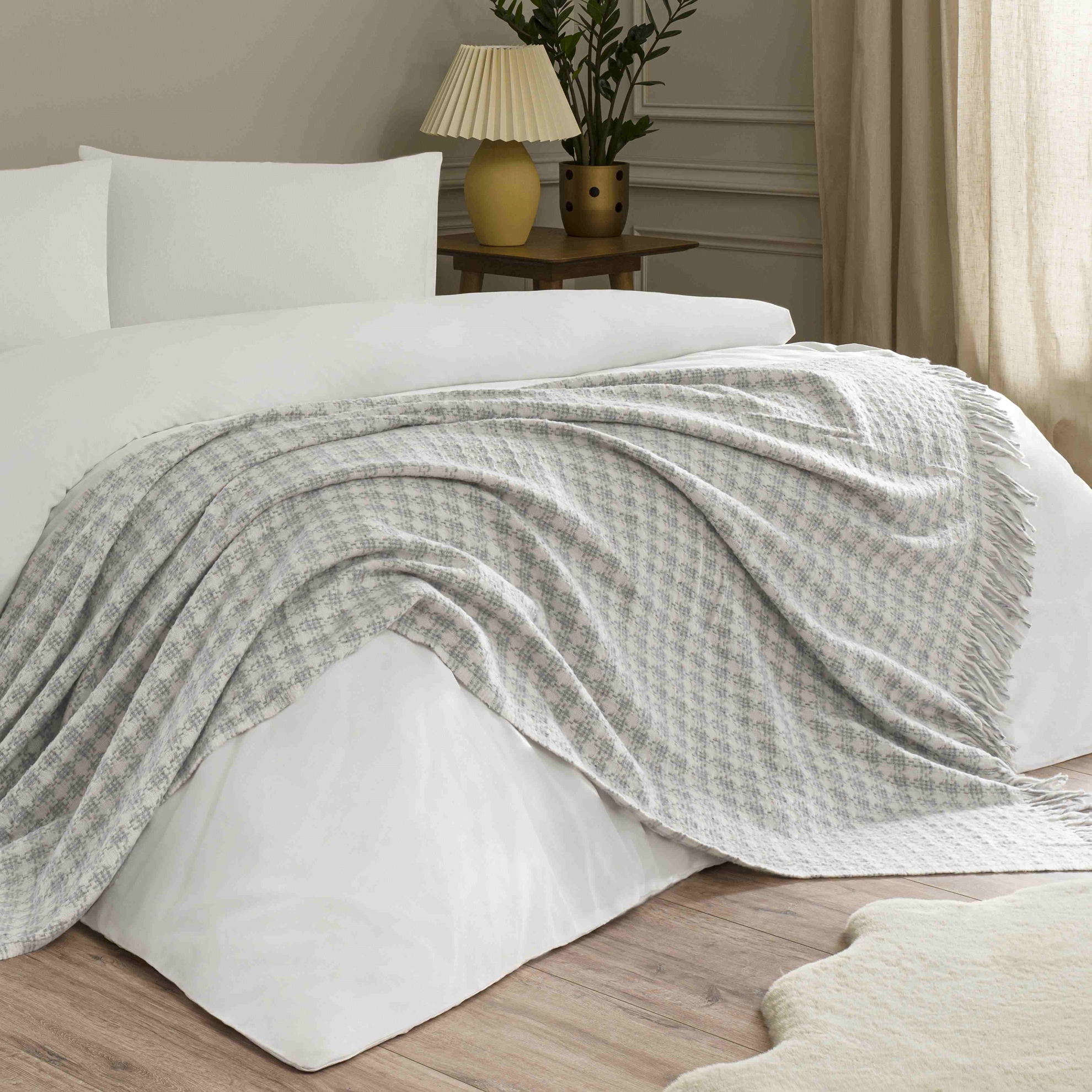 resm Linens Plumea Throw / Tv Battaniyesi Gri Tek Kişilik