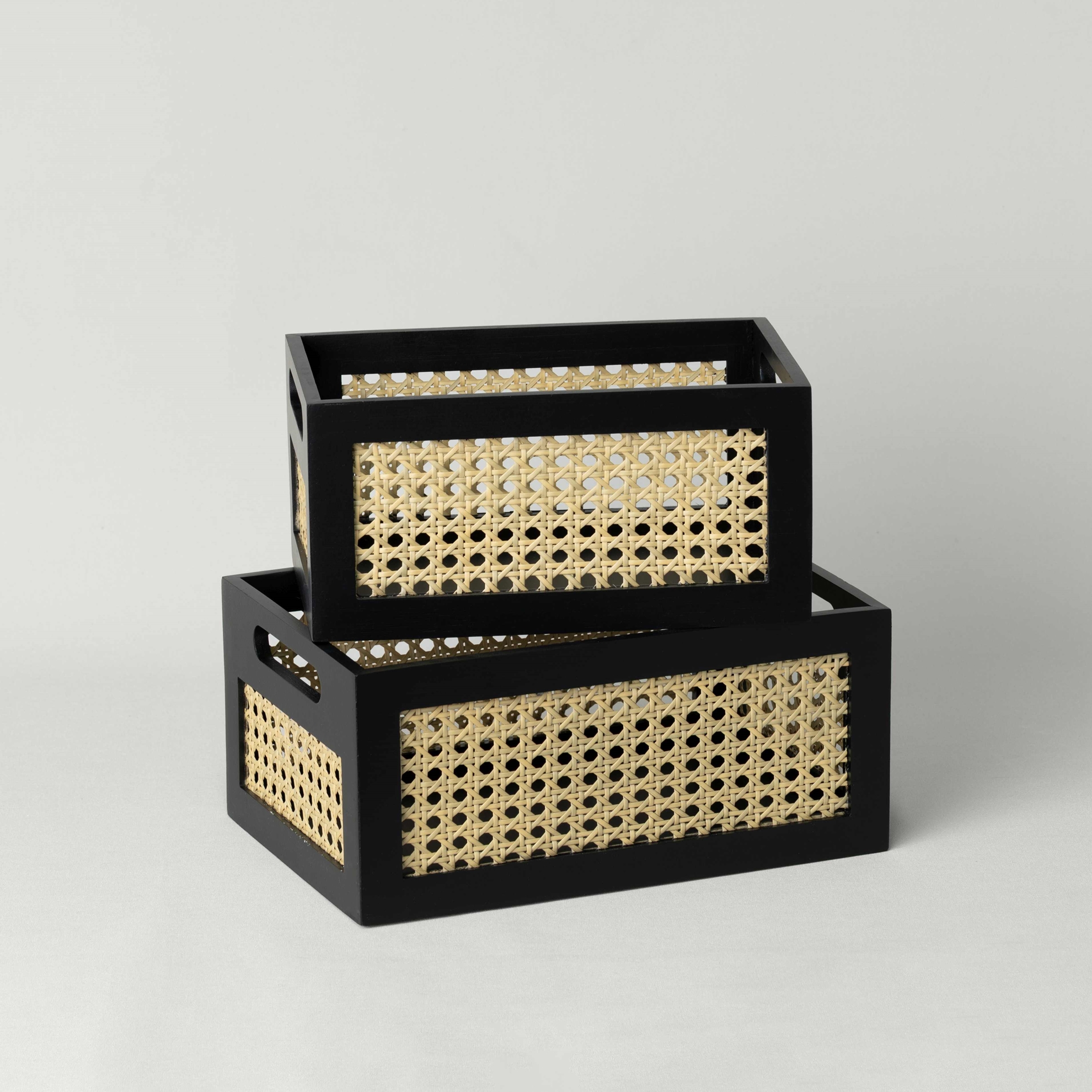 resm Linens Luther 25X16X12,3 cm Düzenleyici Sepet Siyah