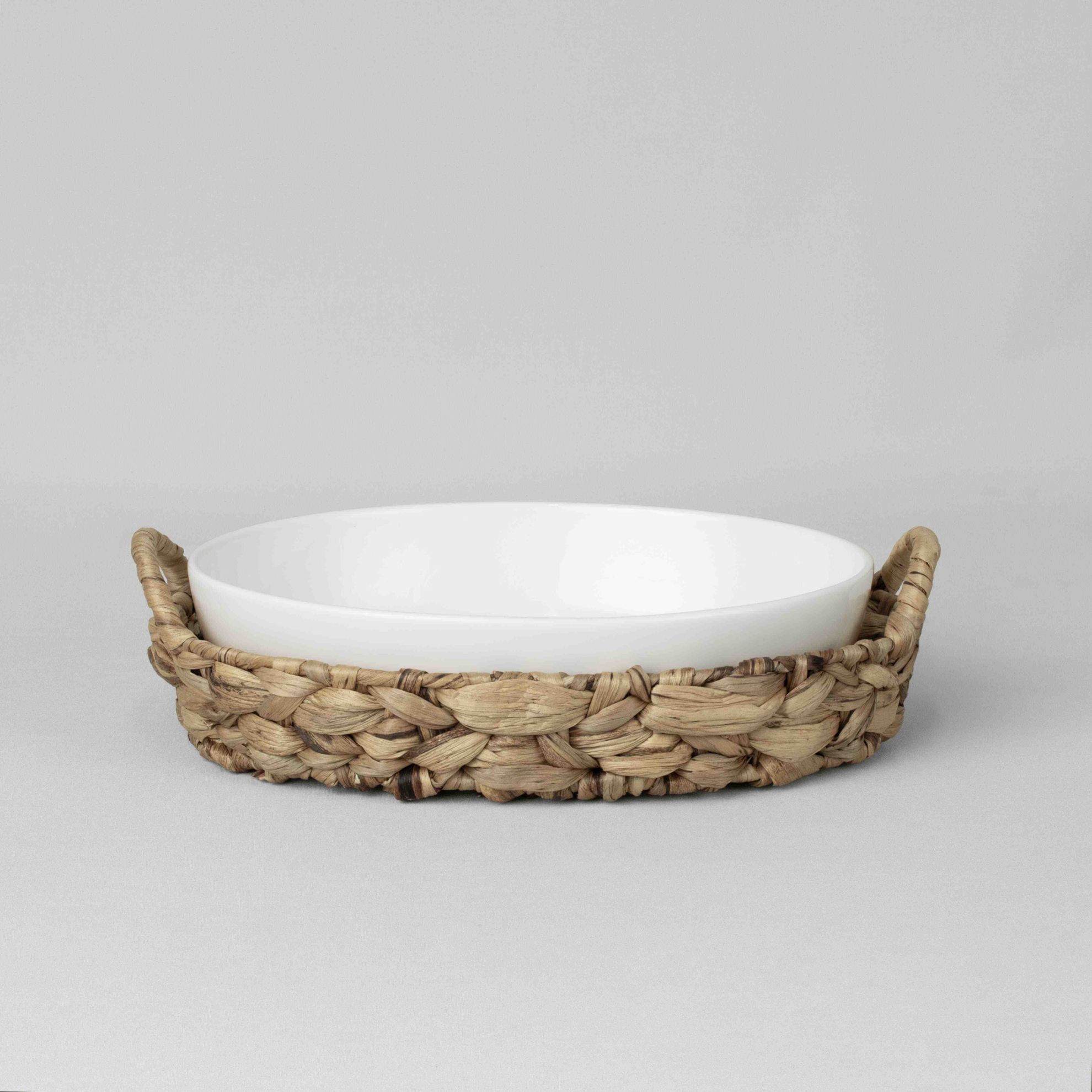 resm Linens Straw Porselen 32,7x23,5x7,3 cm Sunum Tabağı