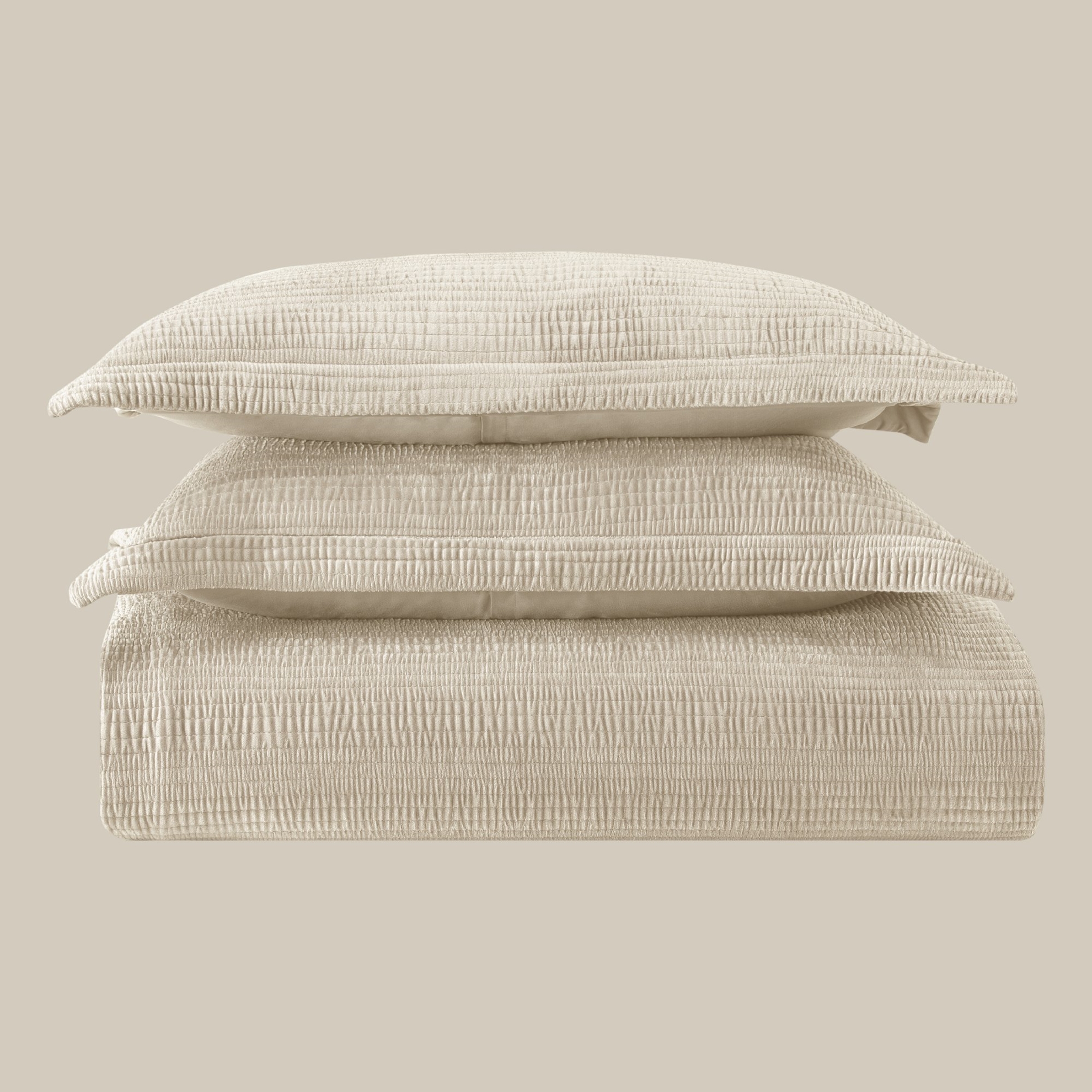 resm Linens Velona Çift Kişilik Yatak Örtüsü Seti Kum