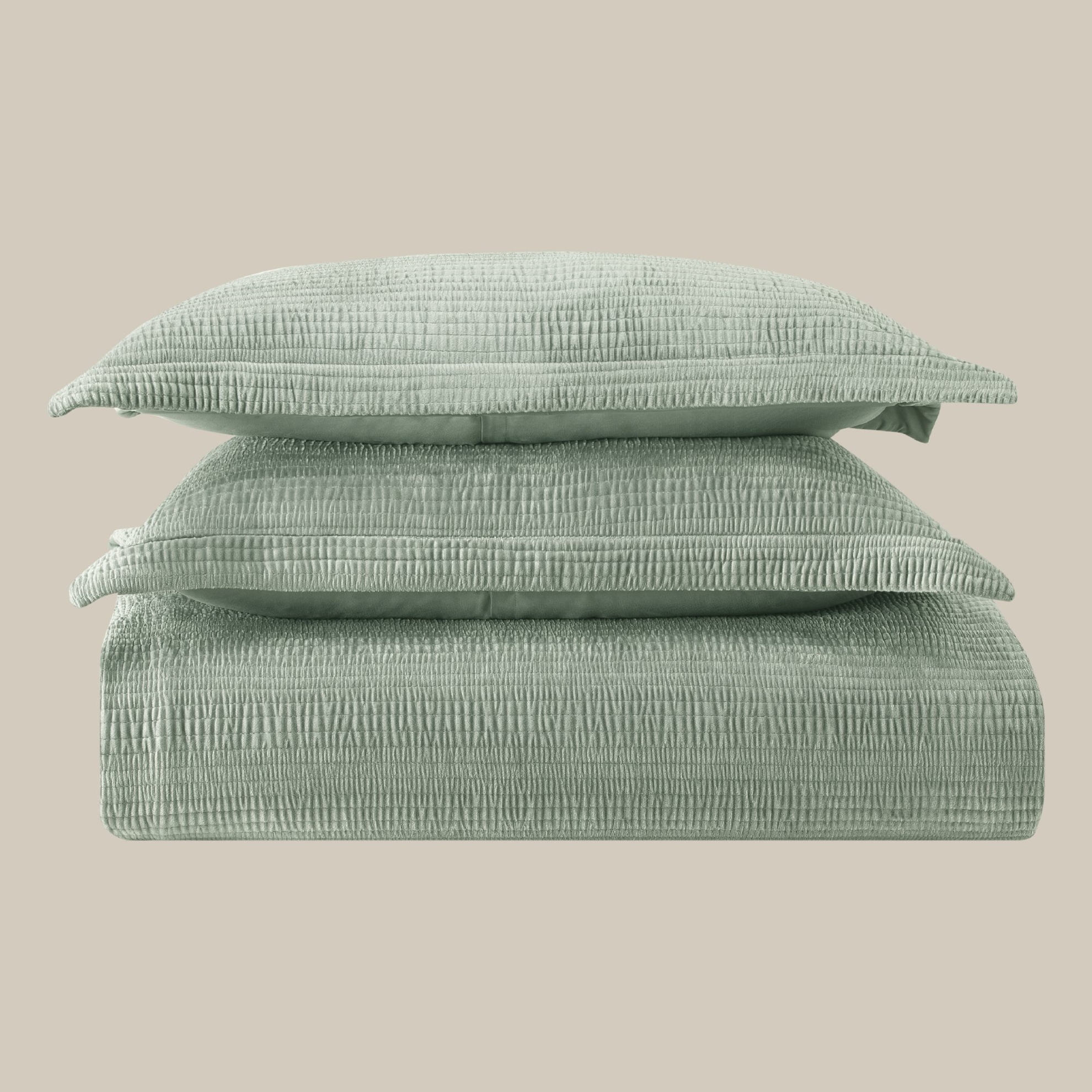 resm Linens Velona Çift Kişilik Yatak Örtüsü Seti Yeşil