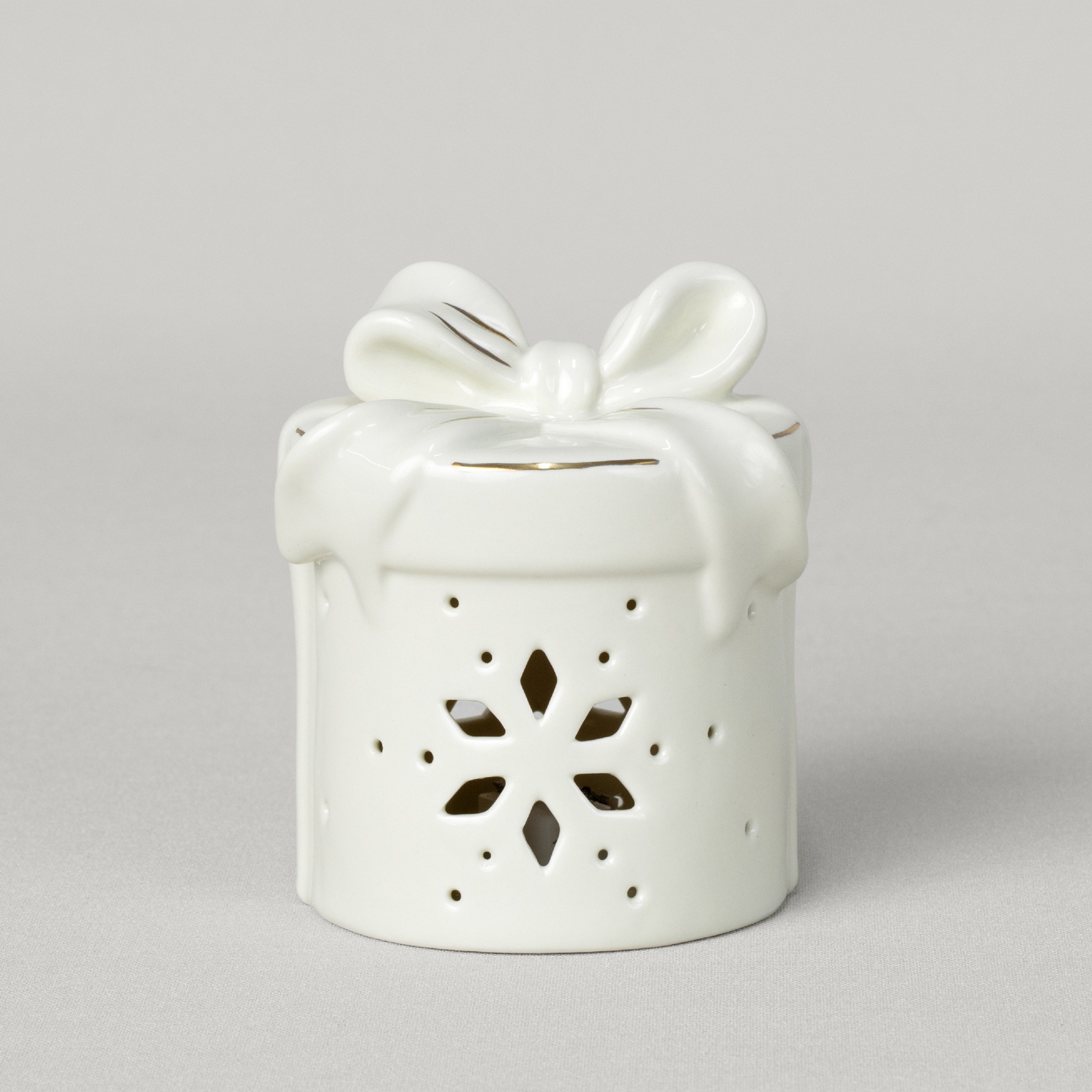 resm Linens Gift Roller 9x8x11 cm Ledli Dekor Ekru