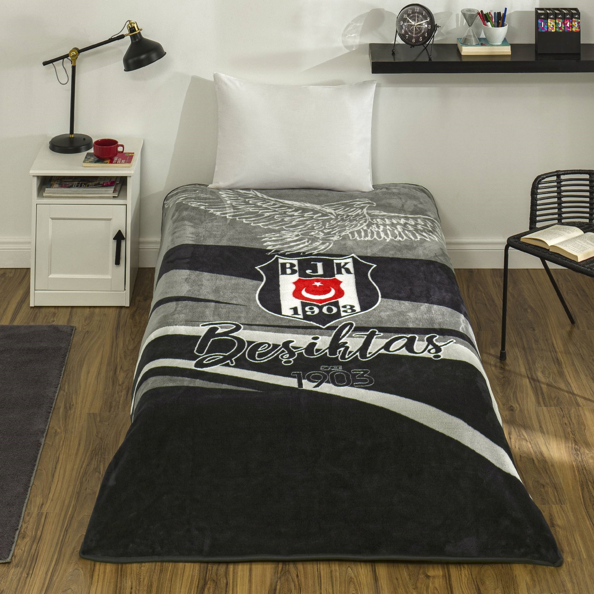 resm Lisanslı Beşiktaş Kartal Tek Kişilik Battaniye