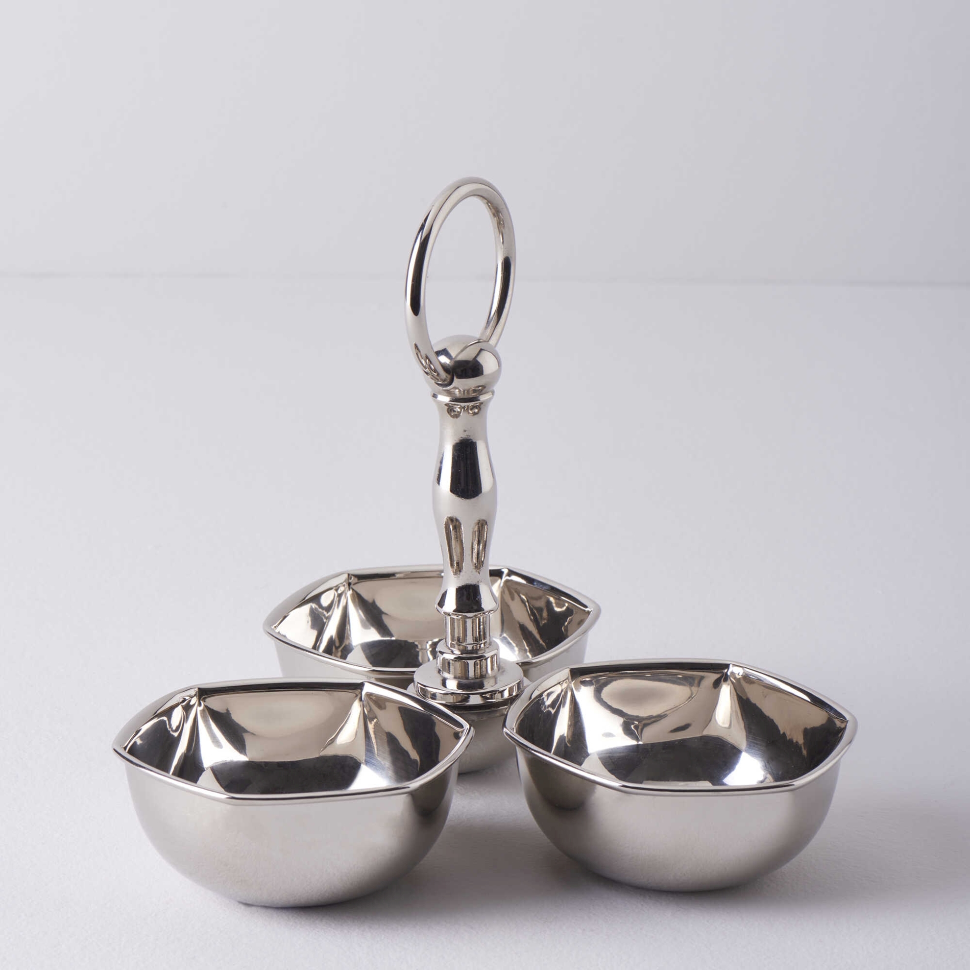 resm Linens Wawe 10x10x15 cm 3'lü Kase Gümüş